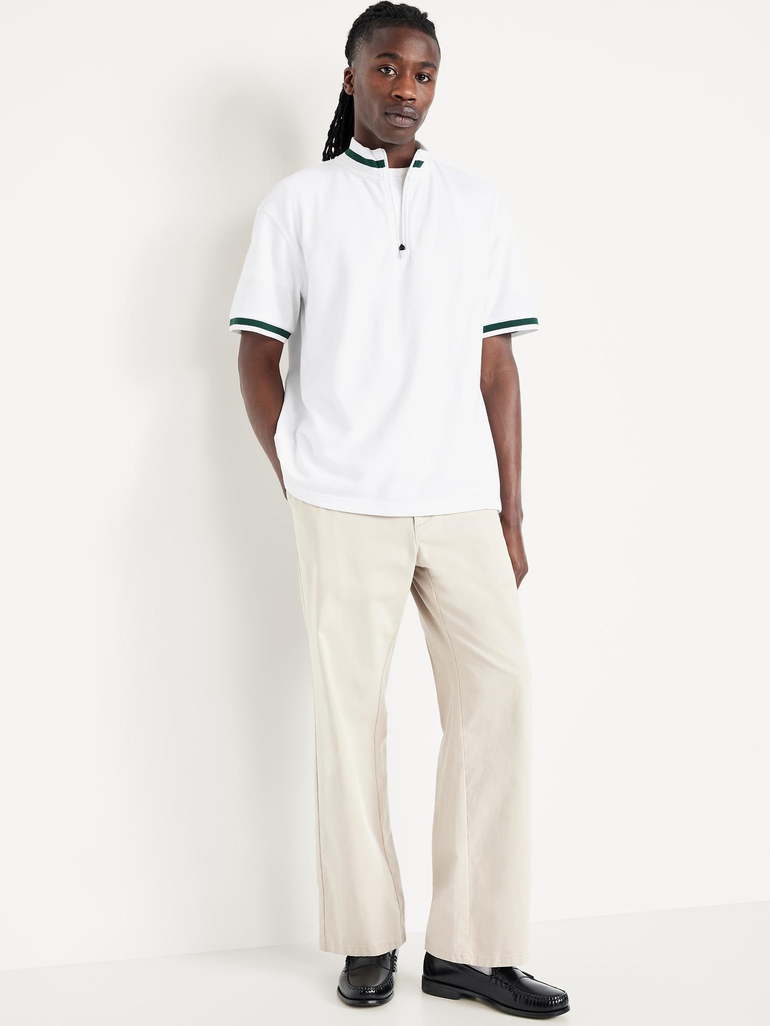 Mock-Neck Pique Quarter Zip Product Image