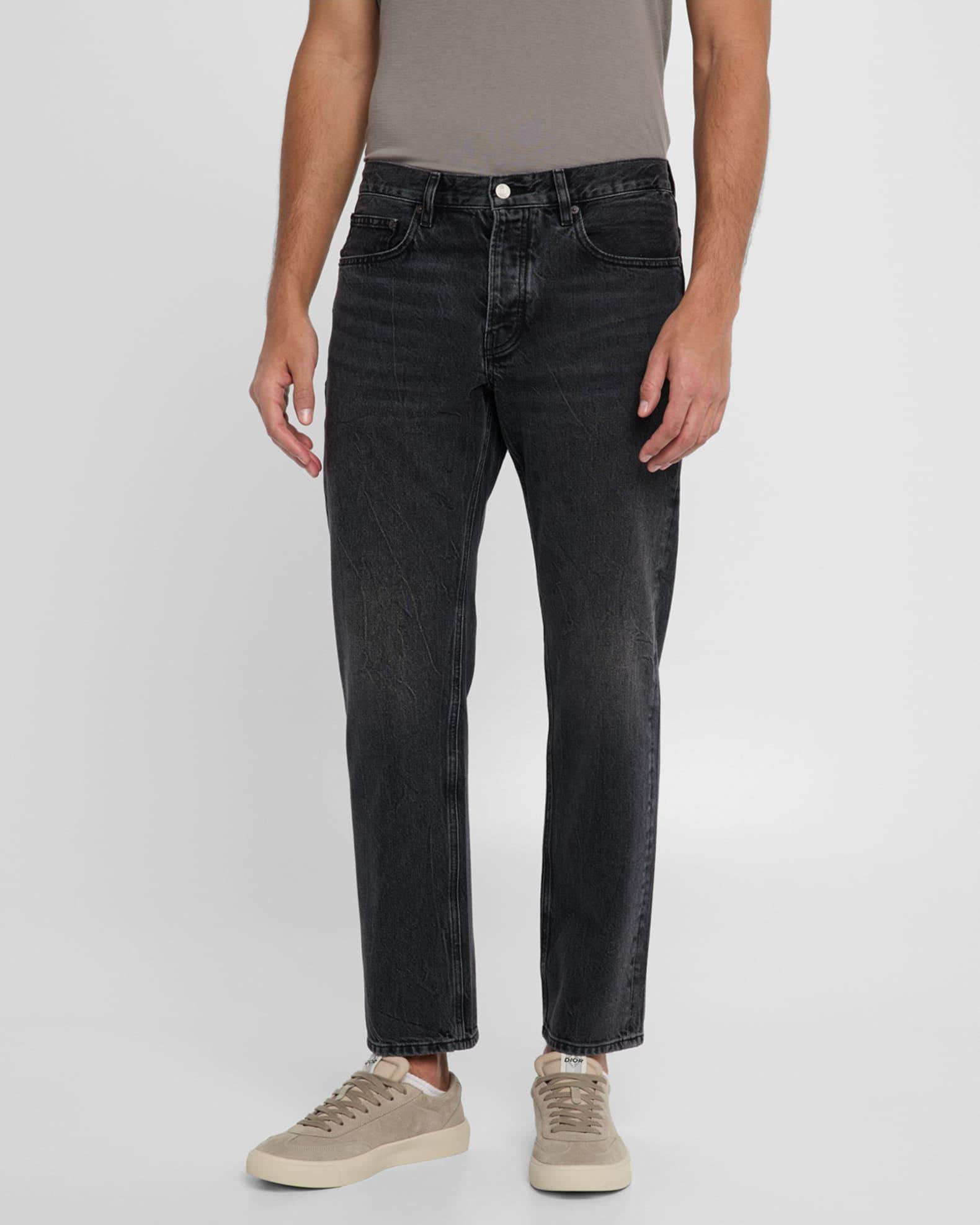 Men's Washed Straight-Leg Jeans Product Image