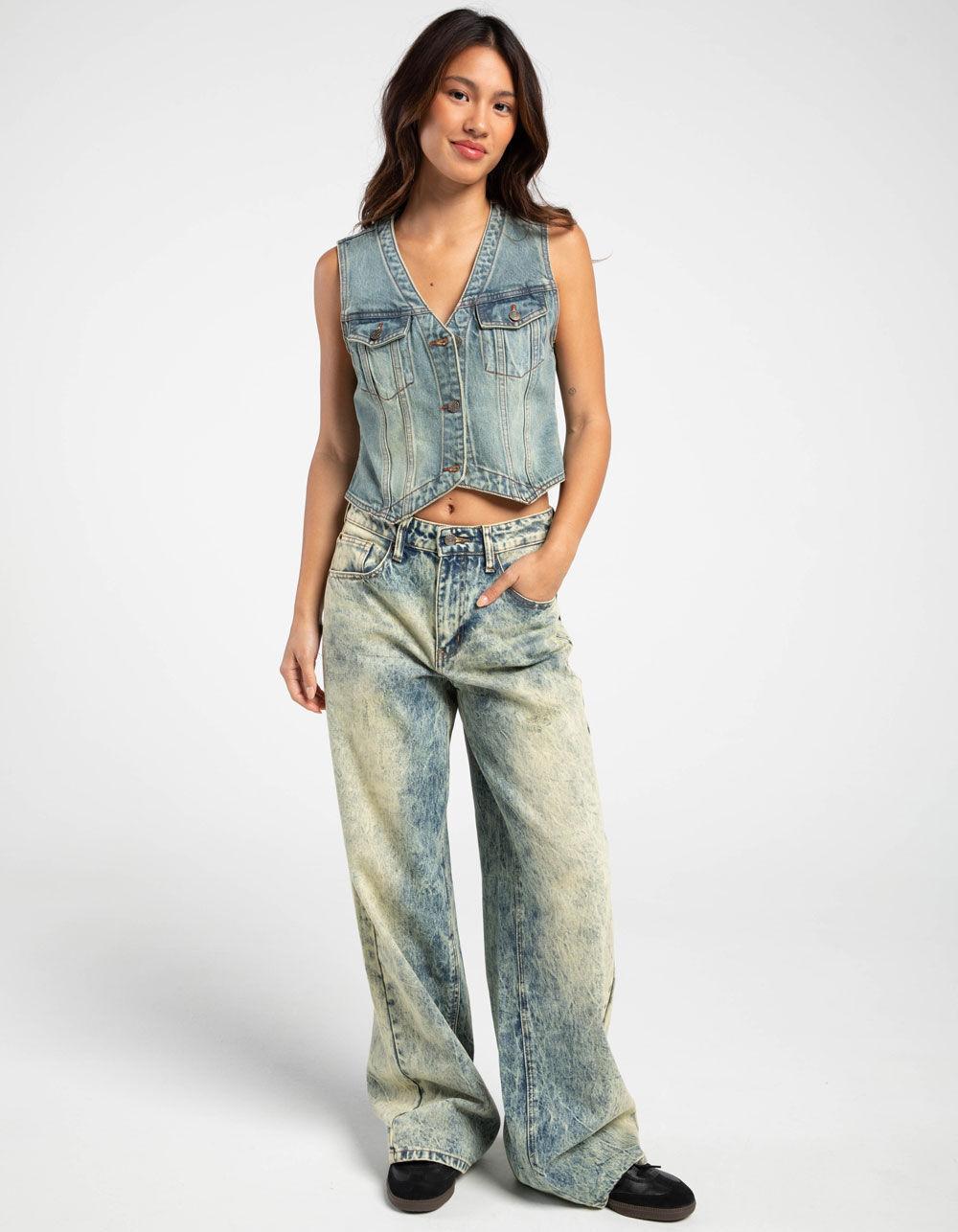 GUESS ORIGINALS Vintage Womens Denim Vest - MEDIUM VINTAGE Product Image