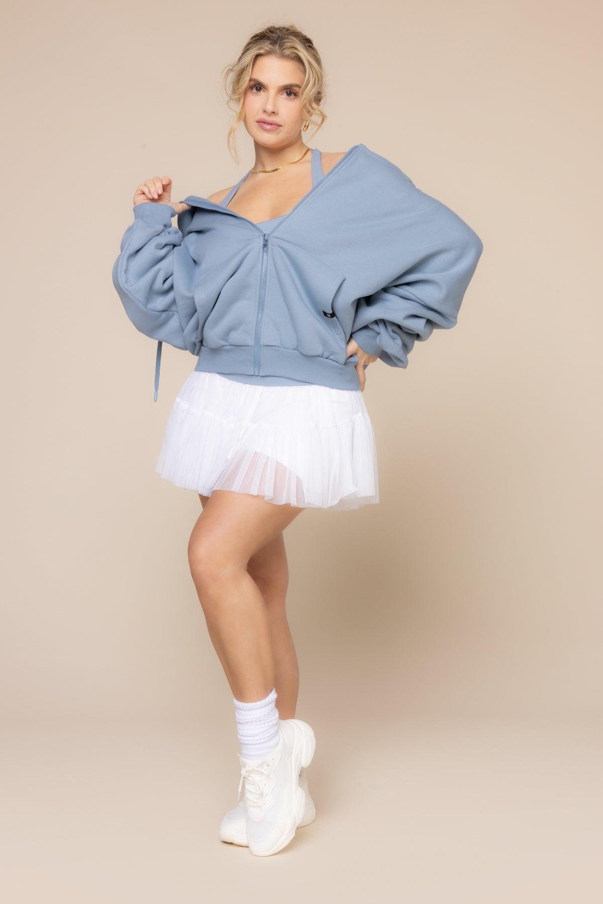 Zip Cloud Hoodie - Blue Storm Product Image