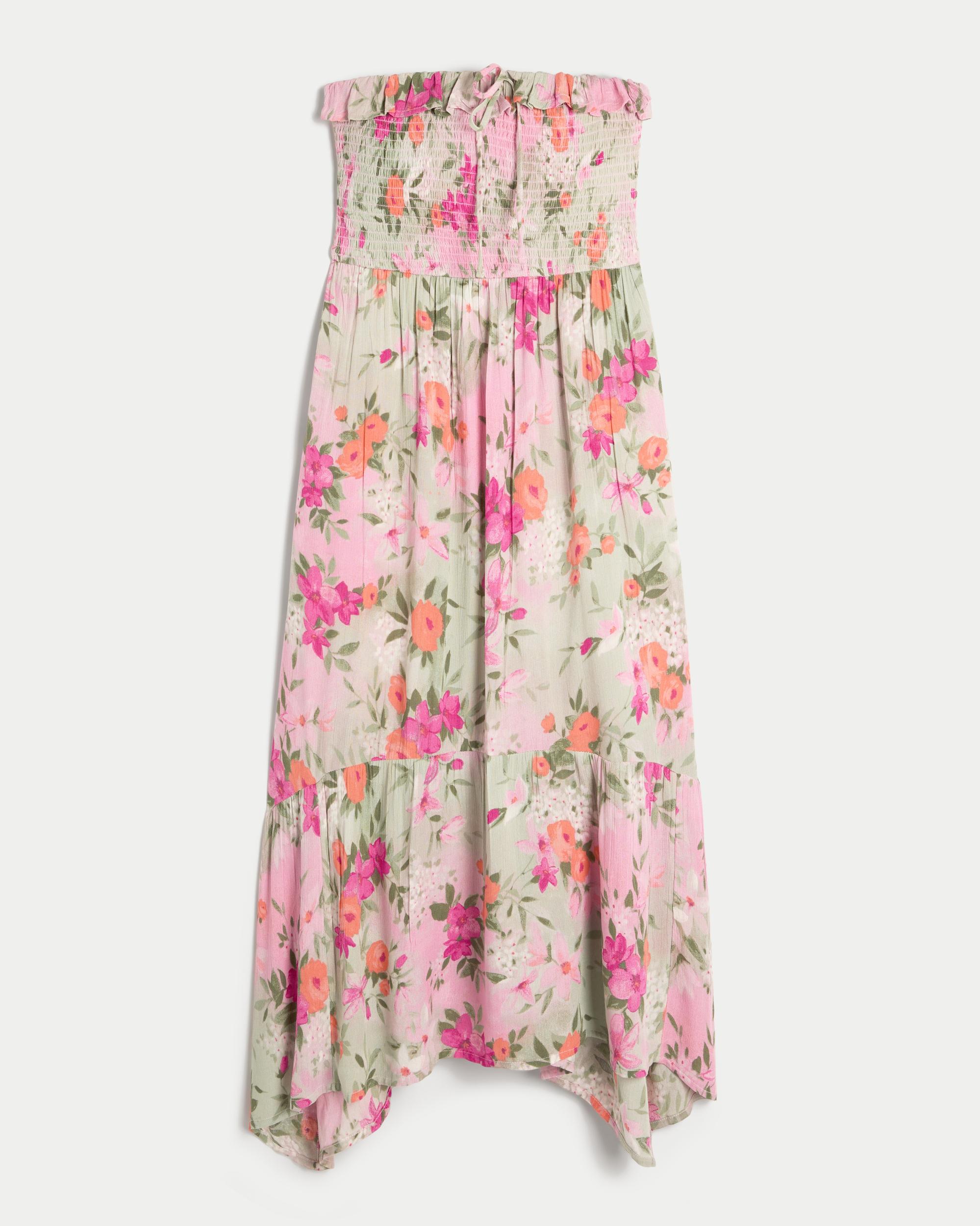 Strapless Smocked Maxi Dress Product Image