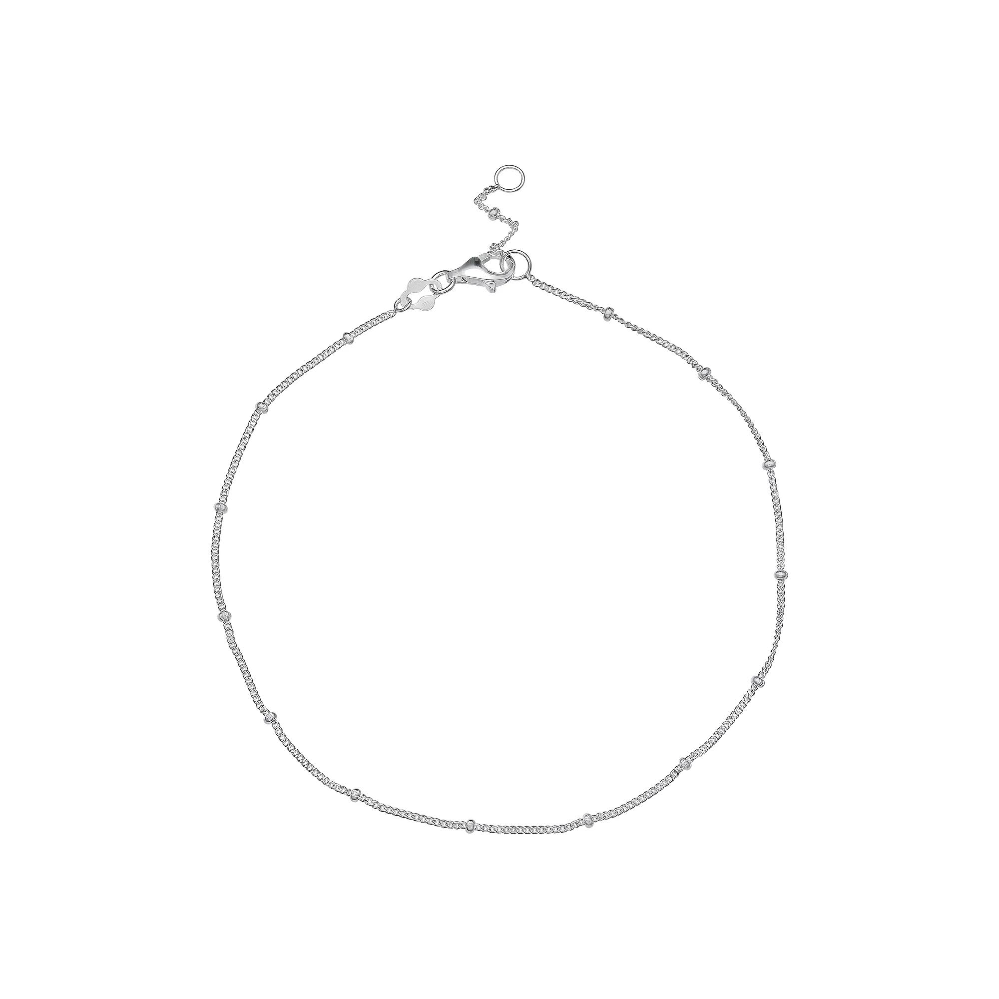 PRIMROSE Polished Sterling Silver Ball Chain Anklet, Women's, Size: 10" Product Image