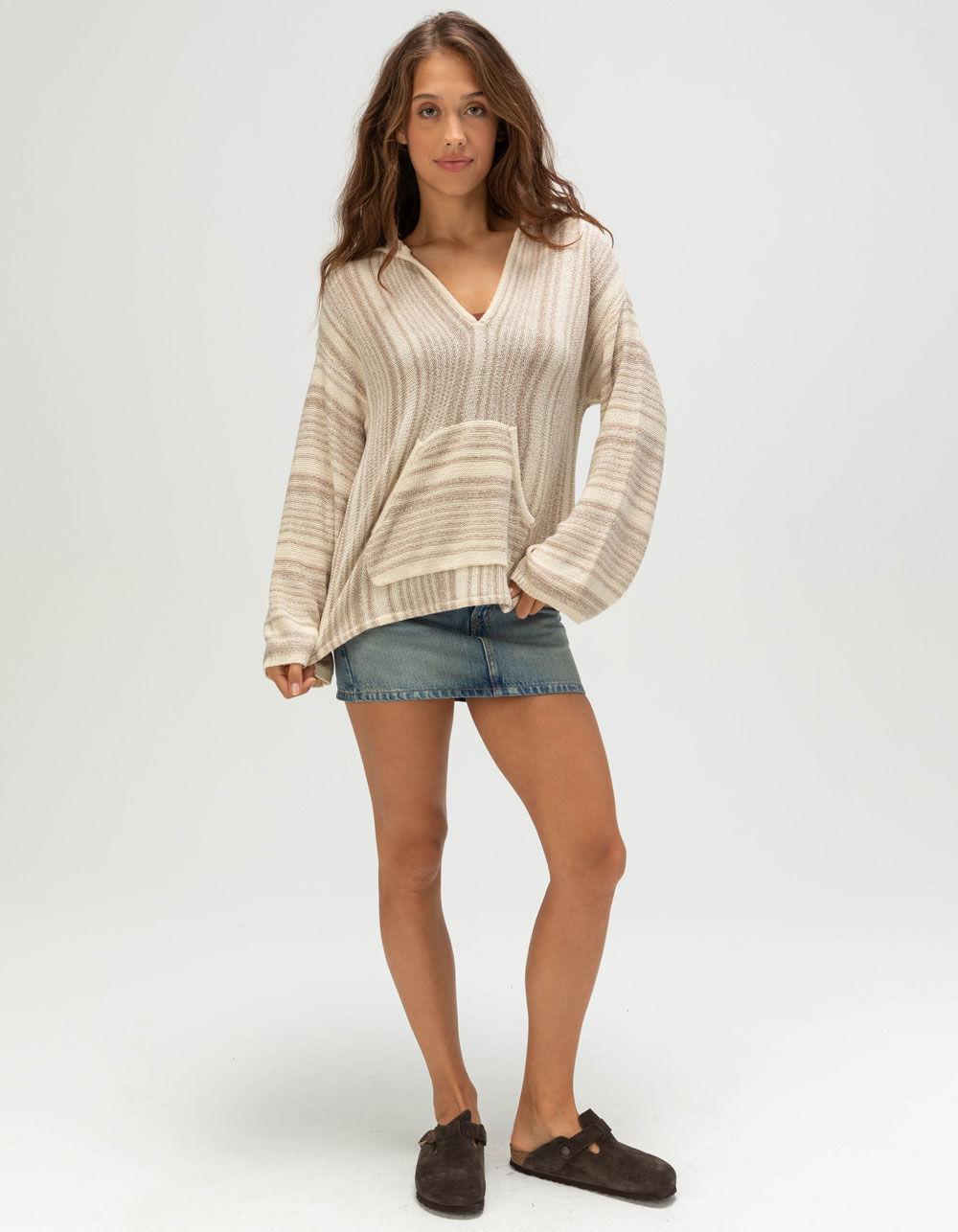 BILLABONG Baja Beach Womens Hooded Sweater - TAUPE Product Image
