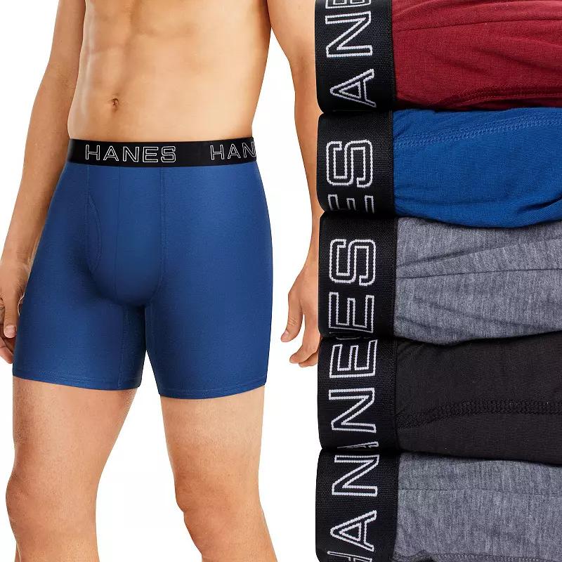 Men's Hanes® Ultimate 4+1 Bonus Pack ComfortFlex Fit Boxer Briefs with Total Support Pouch,  Product Image