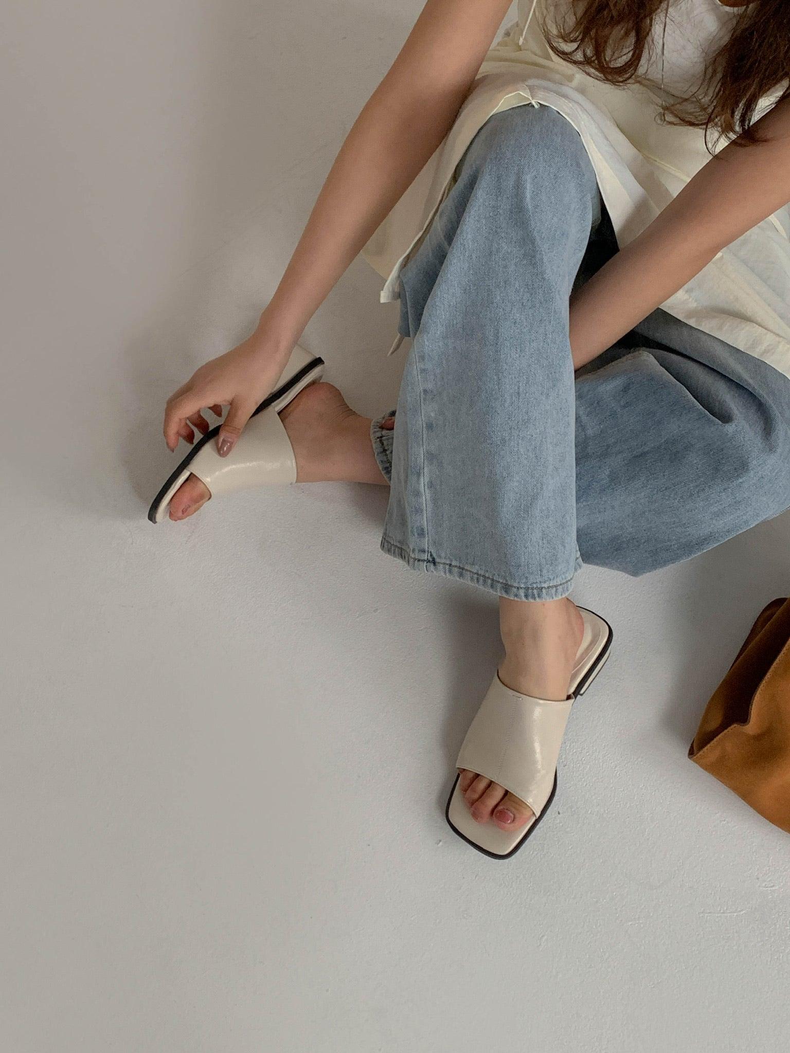 Belinda Mules in Ivory Product Image