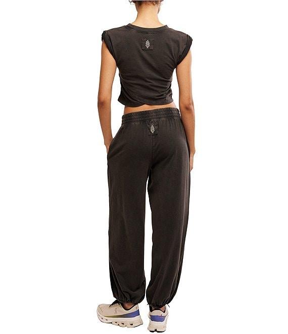 FP Movement Hot Shot Crossover Crew Neck Cropped Muscle Tee & High-Rise Waist Pant Coordinating Set Product Image