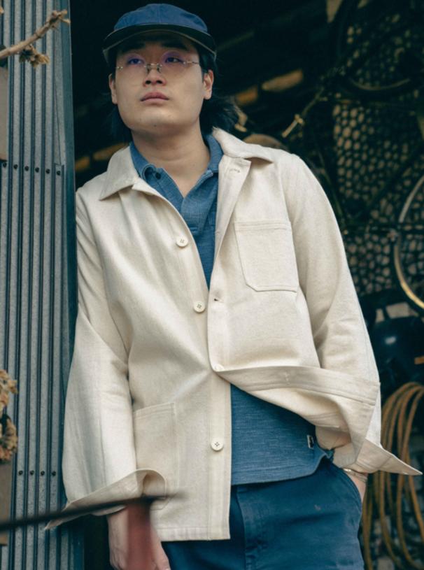 French Workman’s Jacket in Carpenter's Cloth Product Image