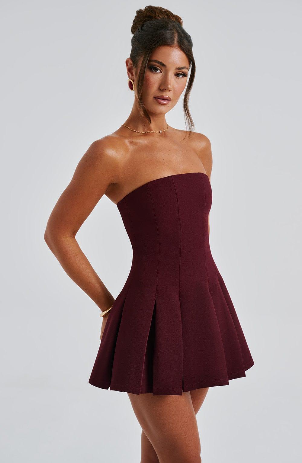 Bryony Mini Dress - Cherry Lacquer Product Image