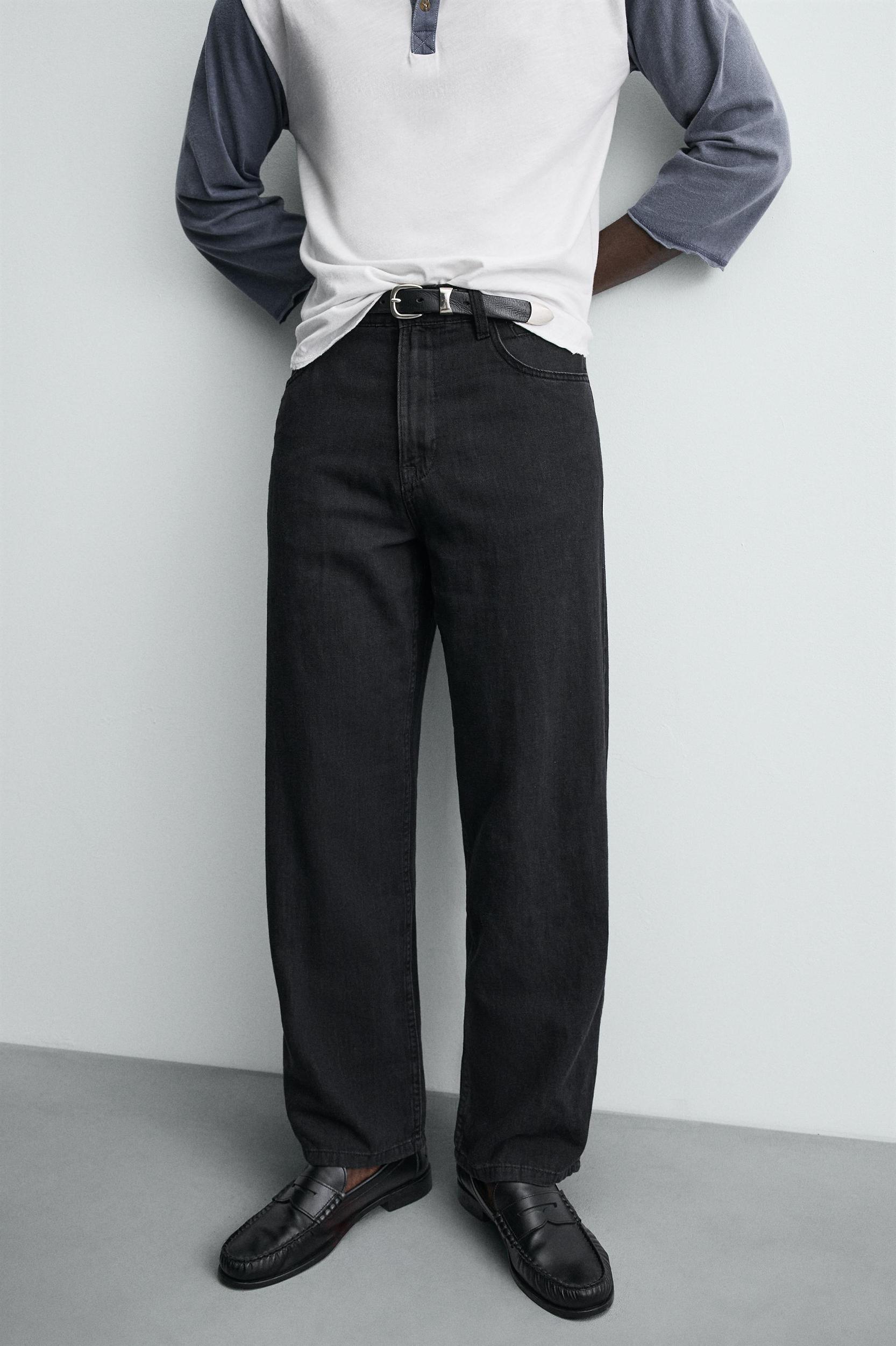 LIGHTWEIGHT LOOSE WIDE FIT JEANS Product Image