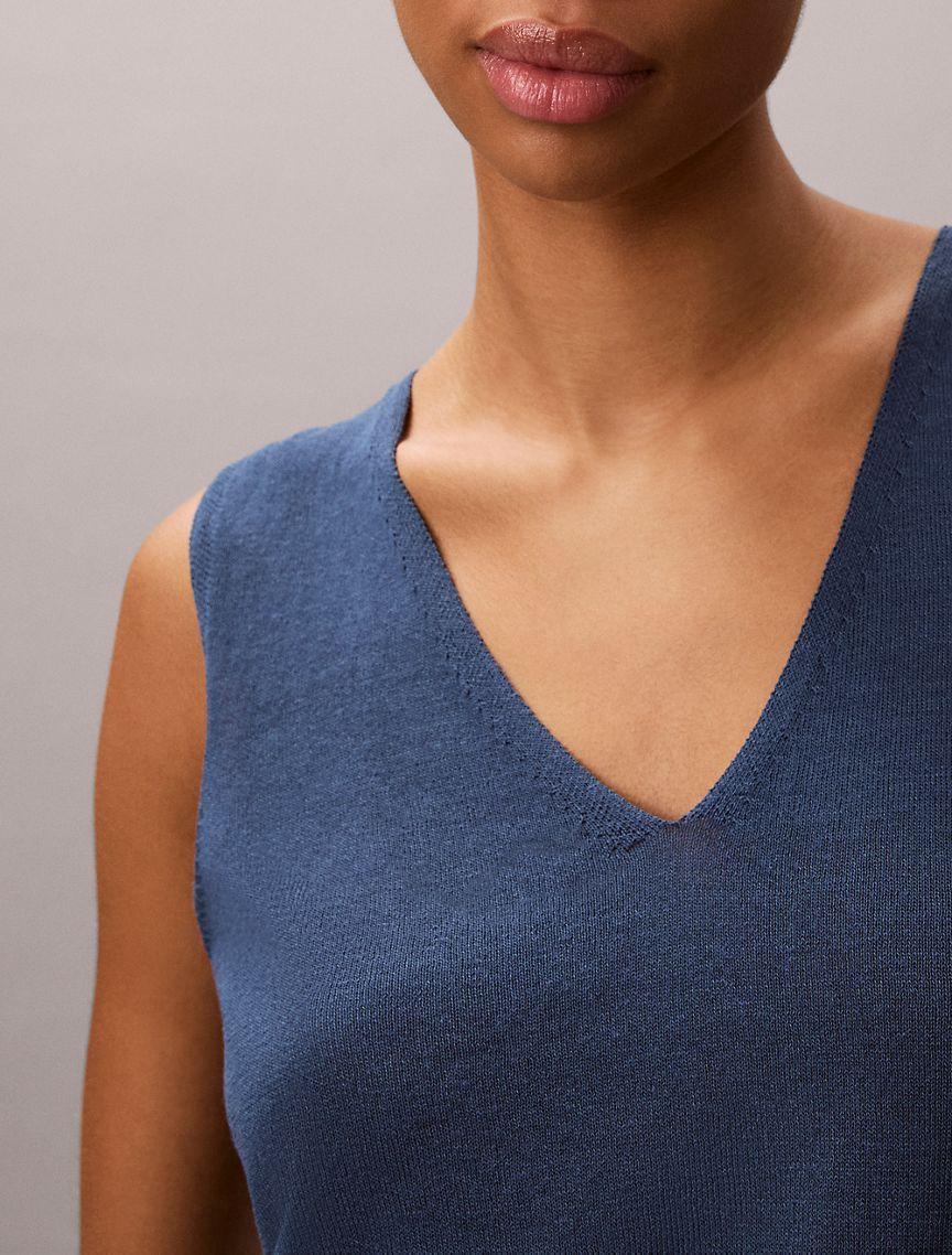 Linen Blend Tank Top Product Image