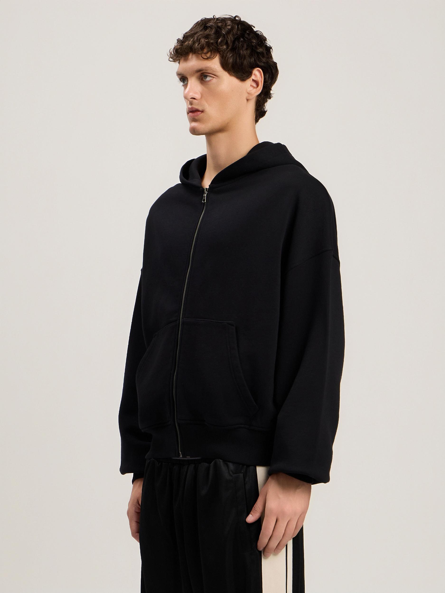 Back Curved Logo Zip Hoodie Product Image