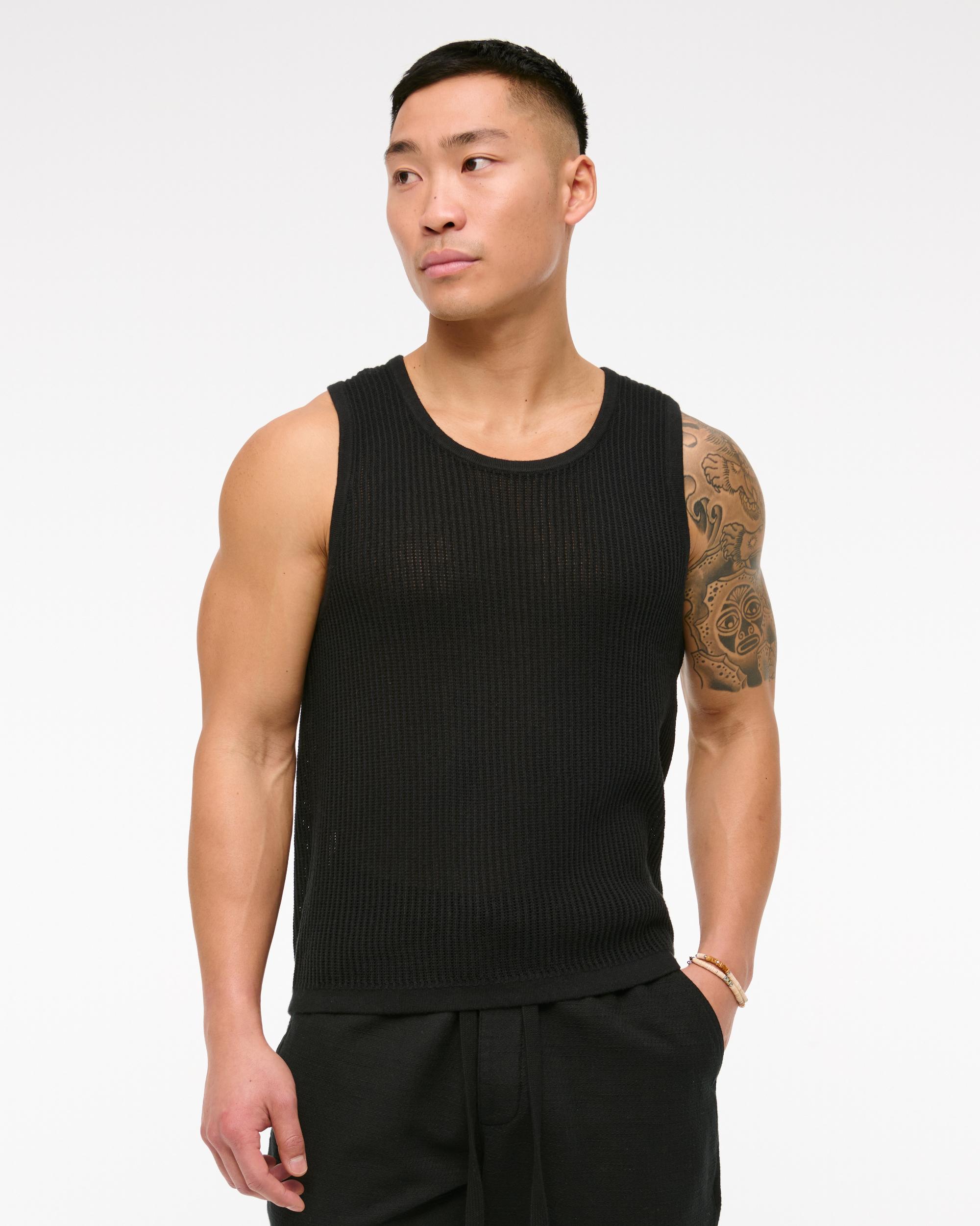 Cropped Classic Stitch Sweater Tank Product Image