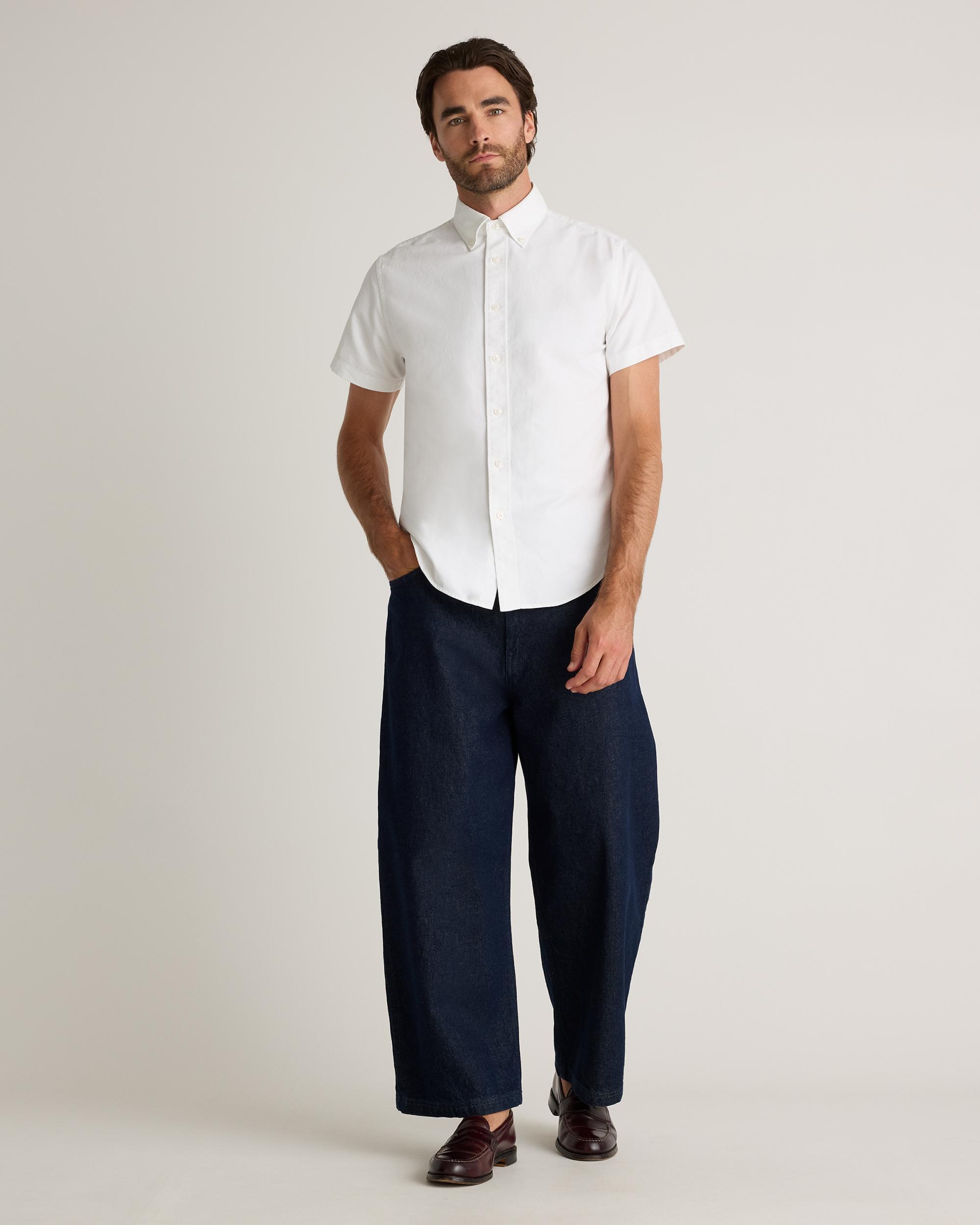 Quince | Men's Short Sleeve Oxford Shirt Organic Cotton Product Image