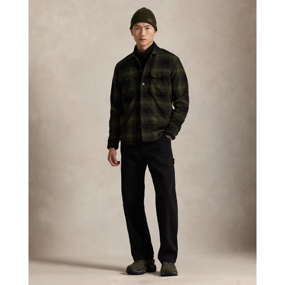 Plaid Pile Fleece Shirt Jacket Mountain Plaid Product Image
