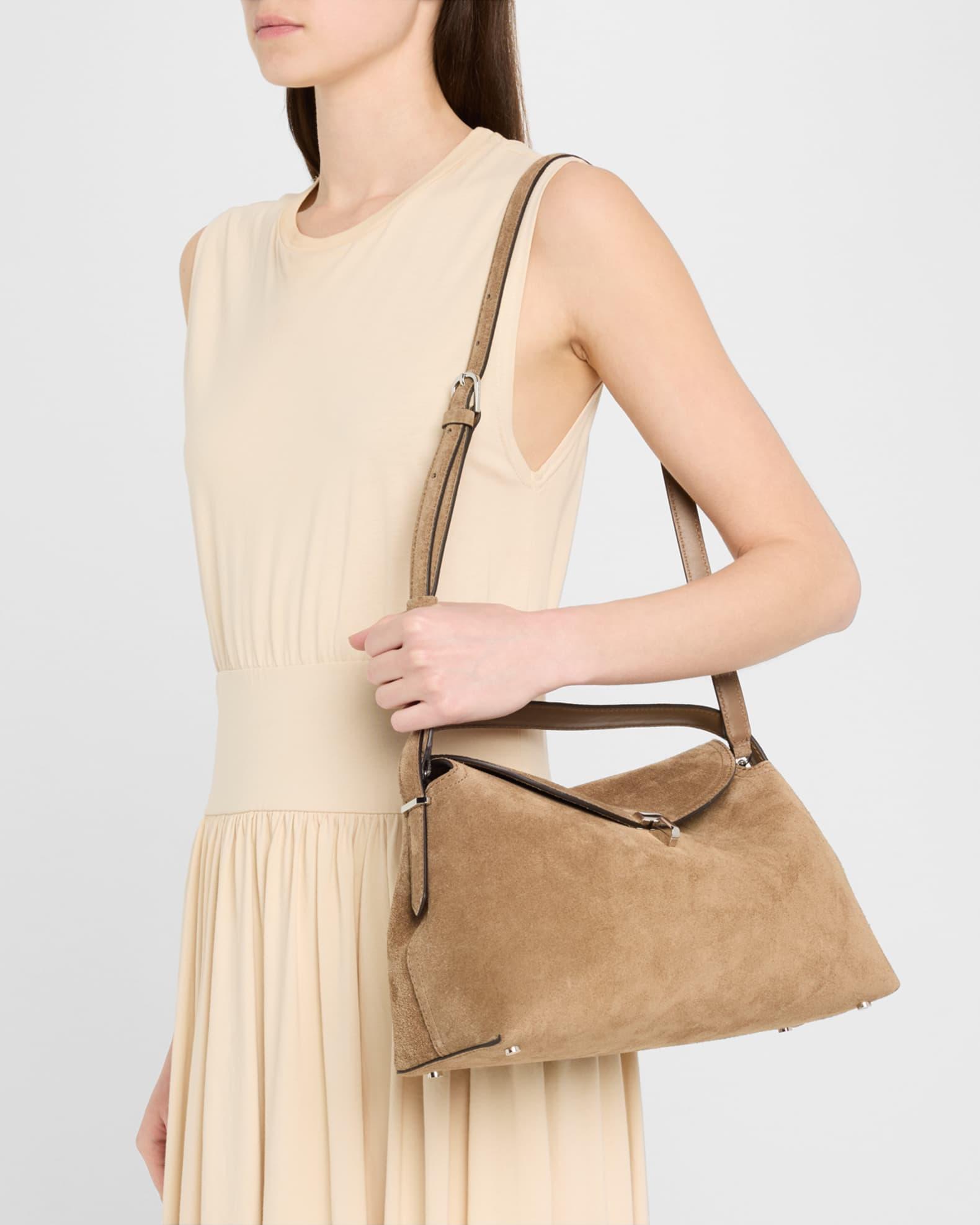 T Lock Suede Top-Handle Bag Product Image