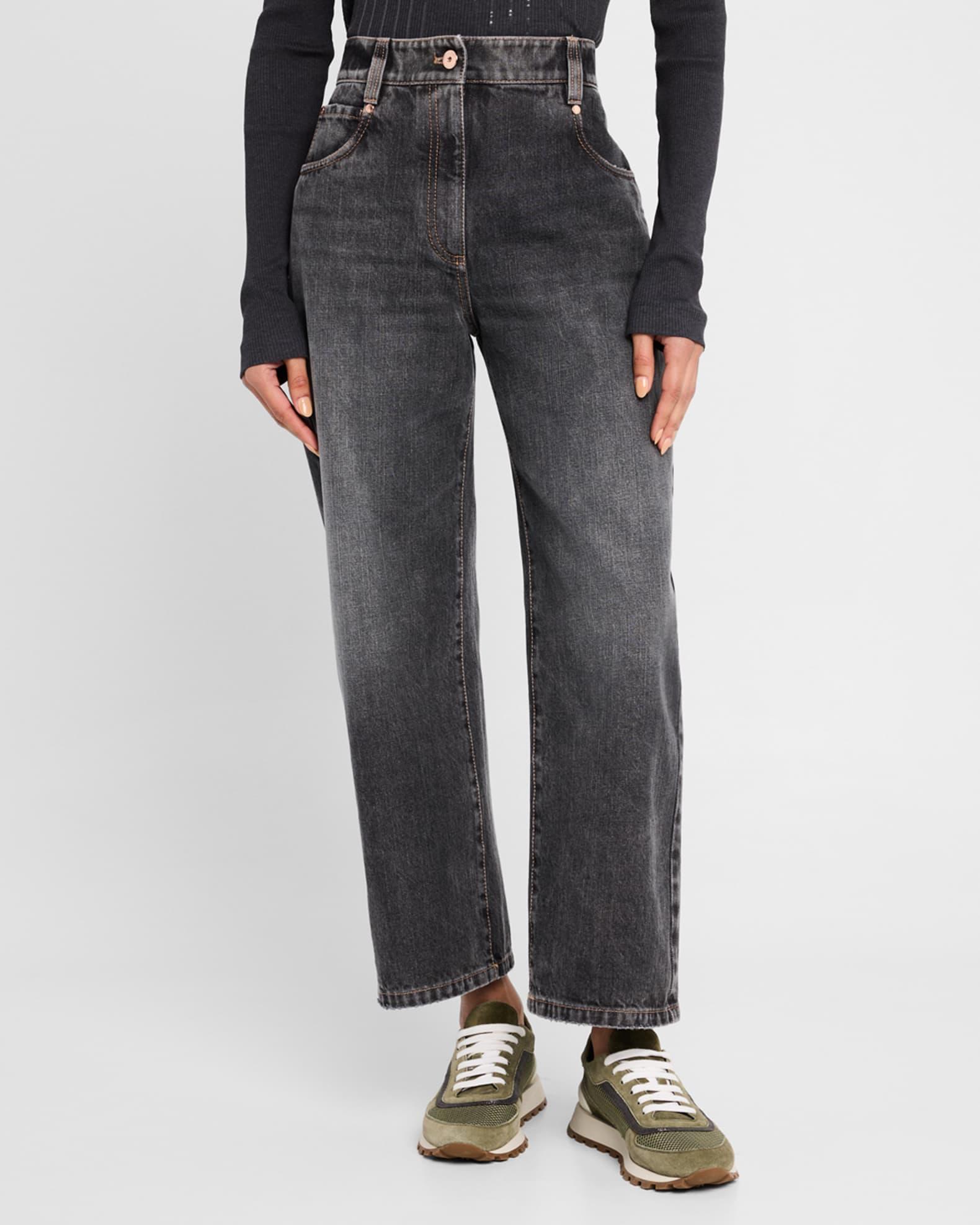 Vintage Wash Square Denim Jeans Product Image