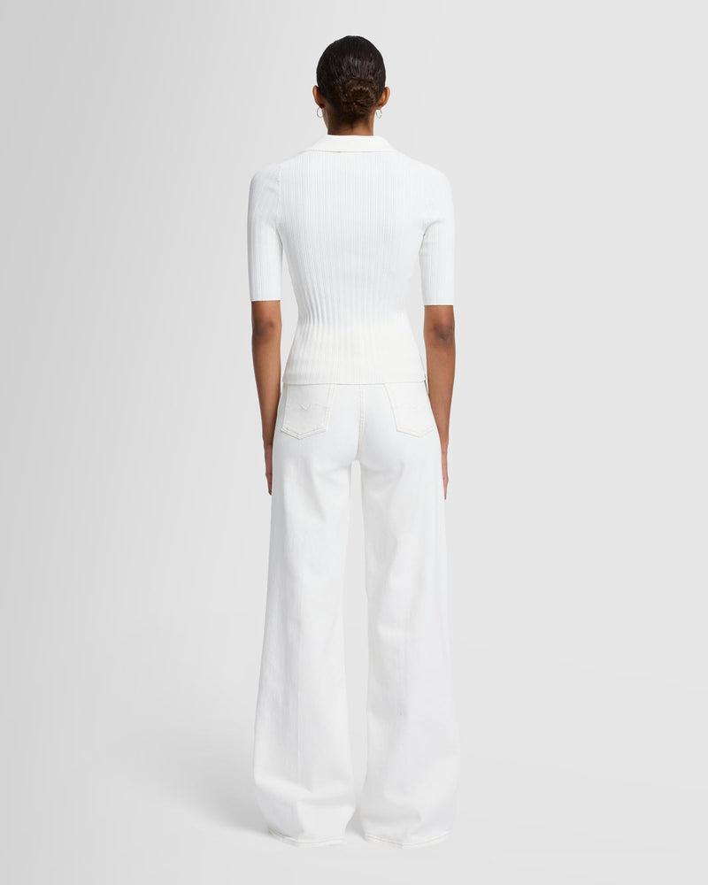 Ribbed Henley Sweater Product Image