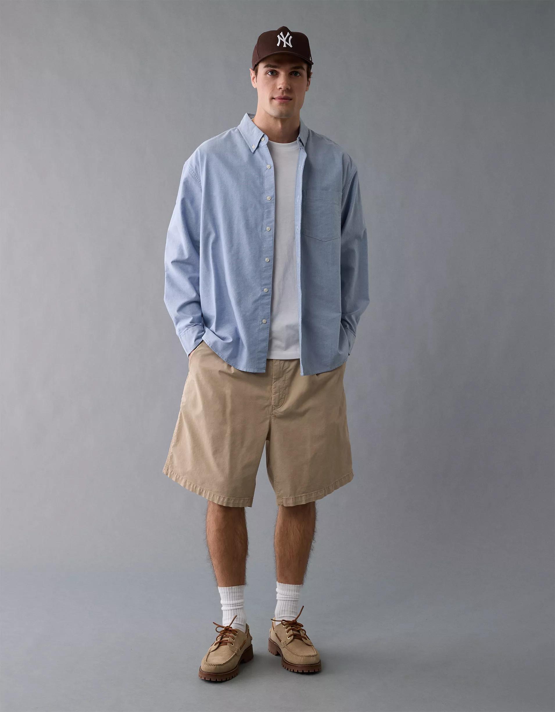AE Everyday Relaxed Oxford Button-Up Shirt Product Image