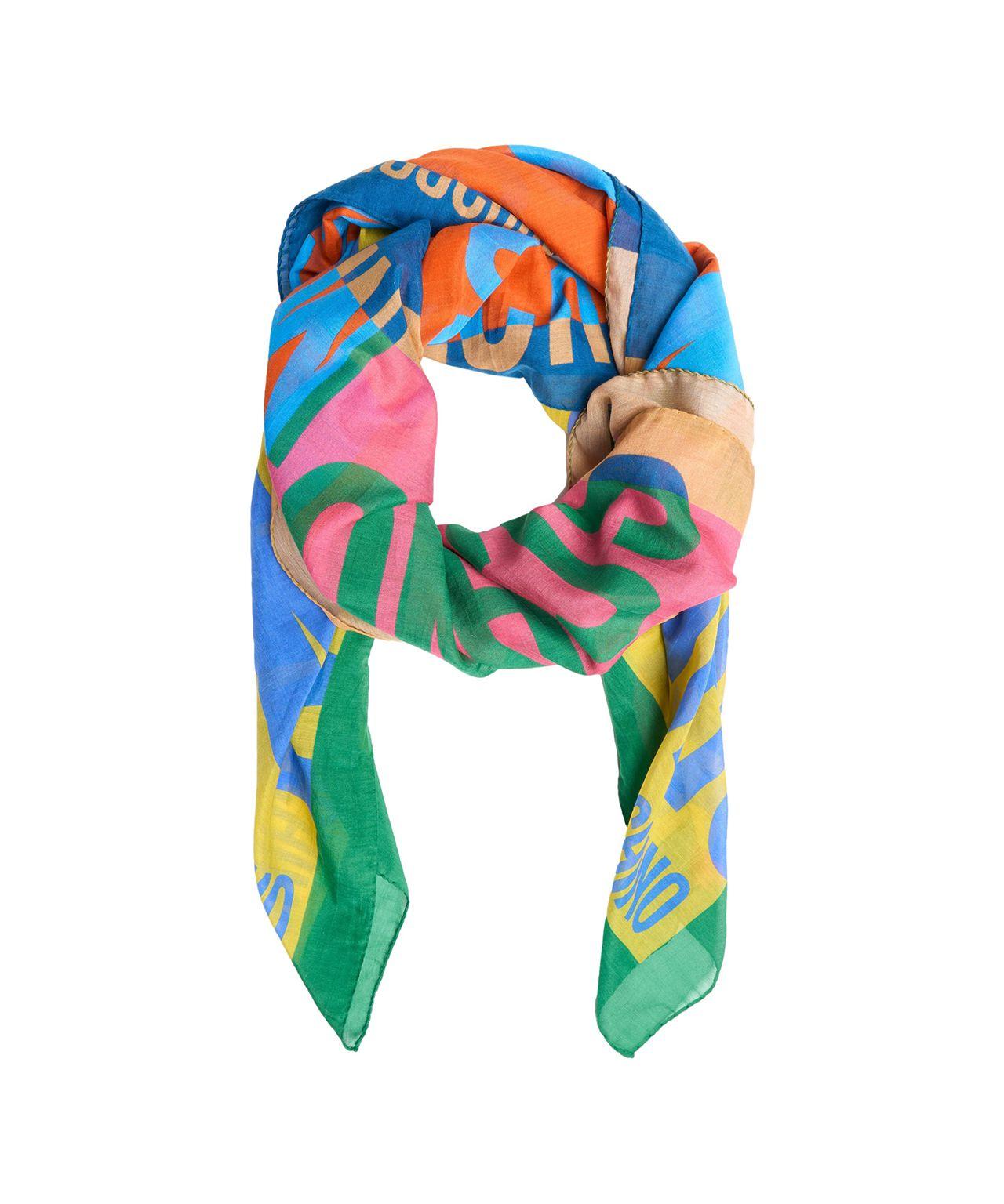 Silk blend scarf with logo Product Image