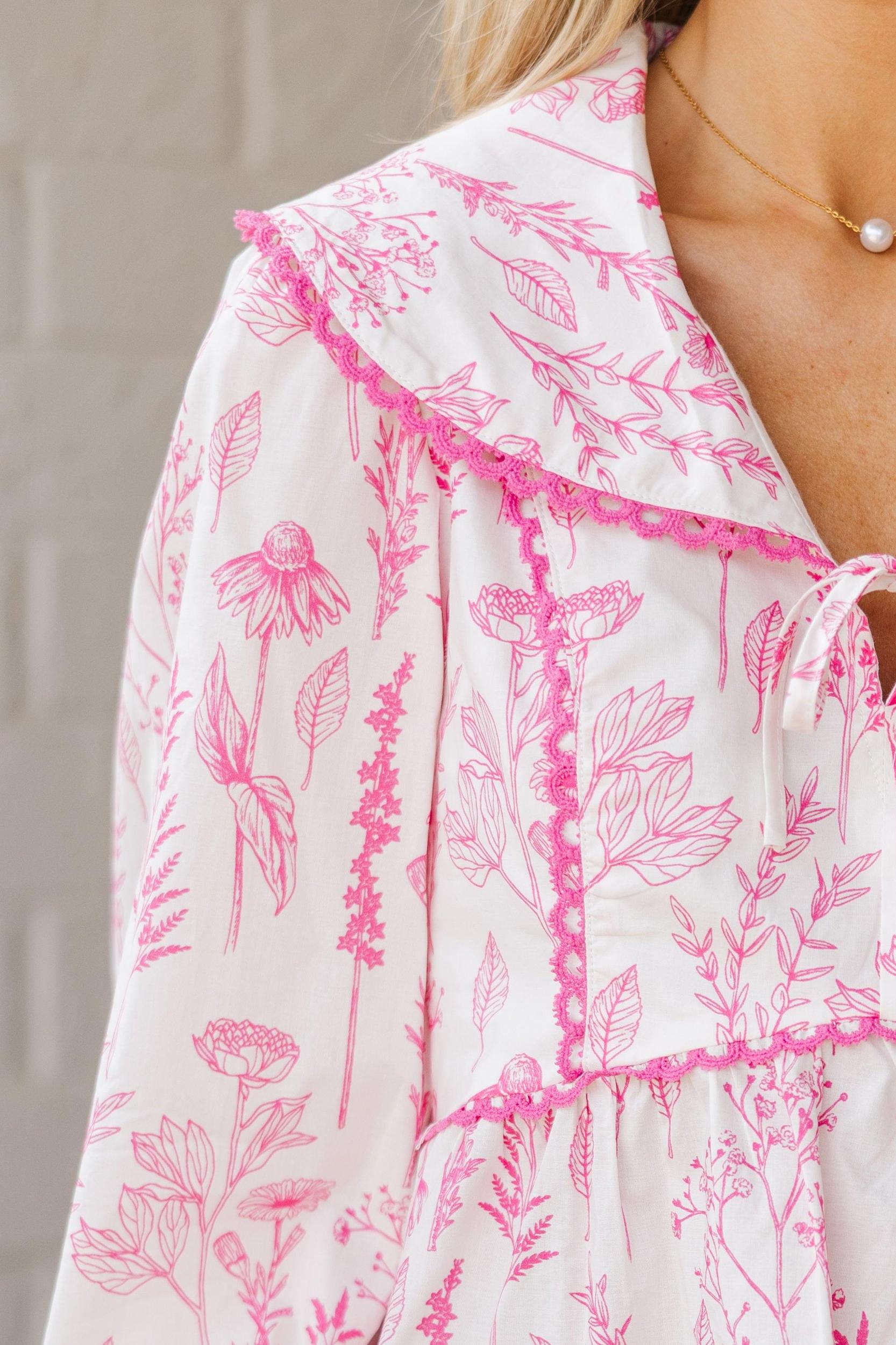 To Know You Pink Floral Blouse Female Product Image