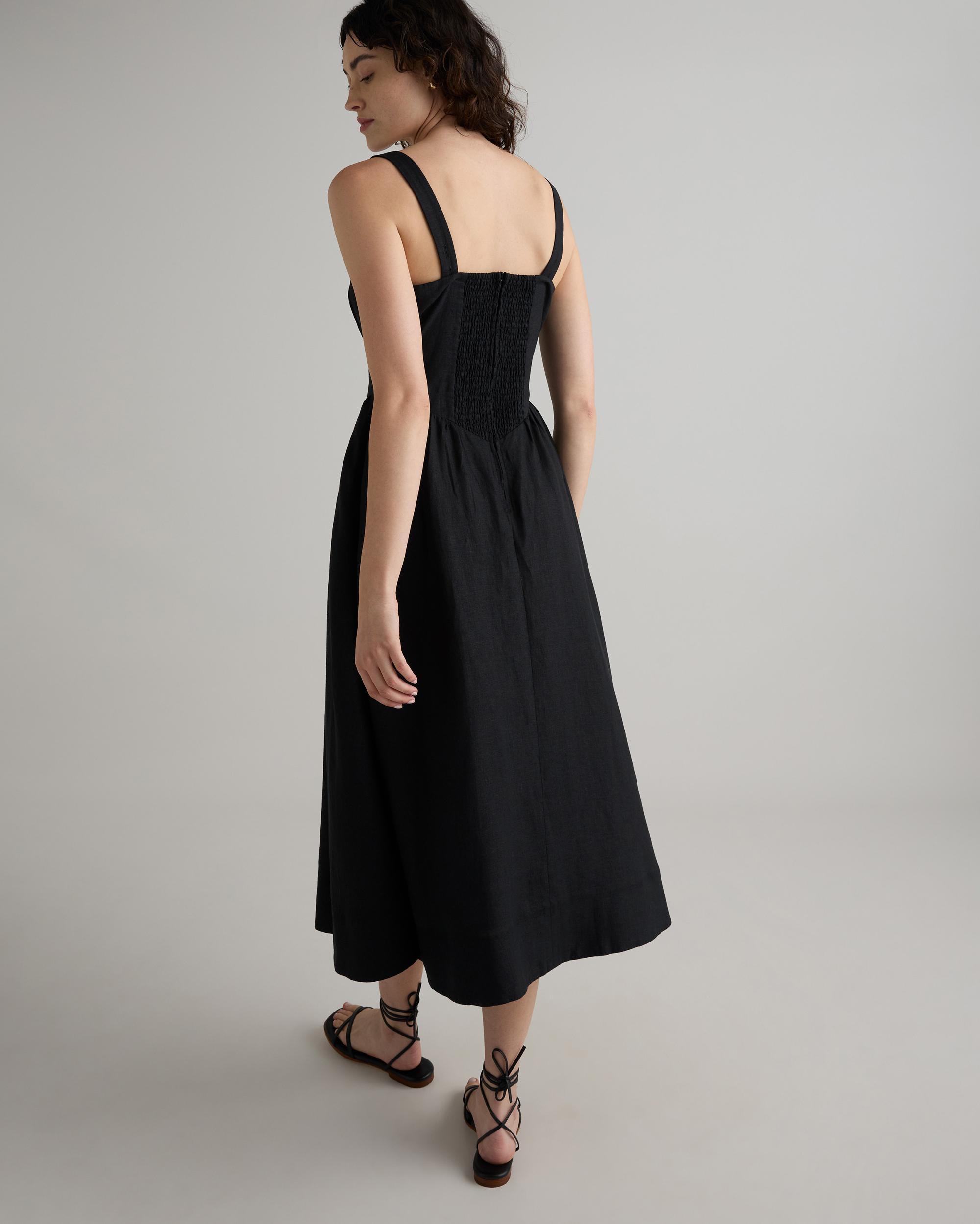 Quince | Women's 100% European Linen Corset Midi Dress Product Image