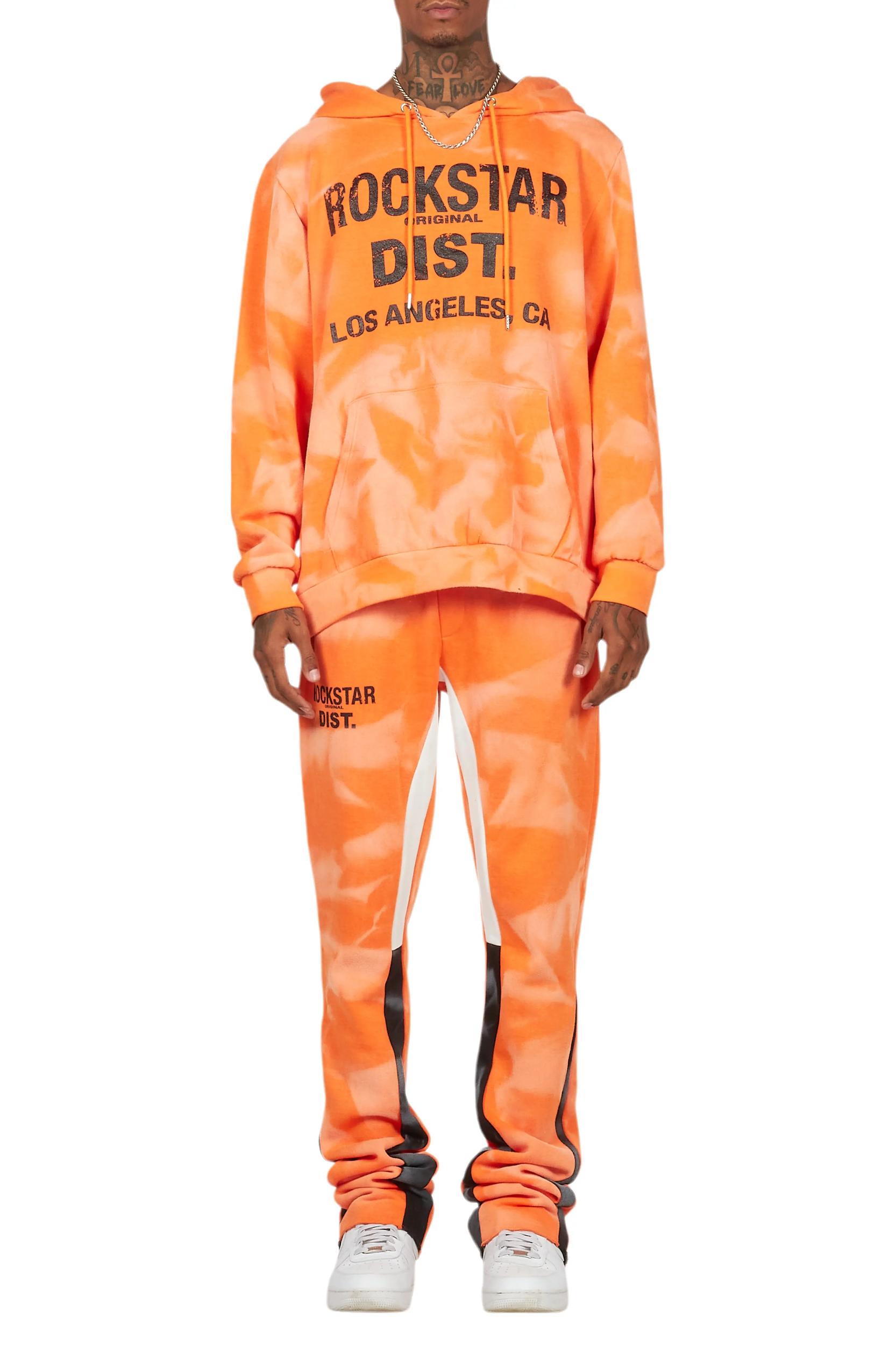 Nelly Orange Hoodie Stacked Flare Track Set Male Product Image