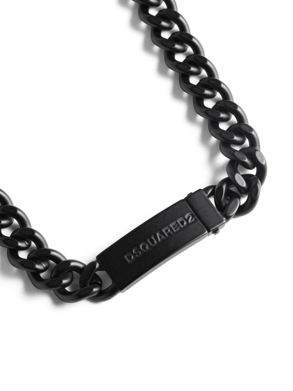 logo-plaque chain-link necklace Product Image