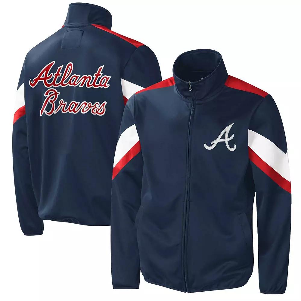 Men's G-III Sports by Carl Banks Navy Atlanta Braves Earned Run Full-Zip Jacket,  Product Image