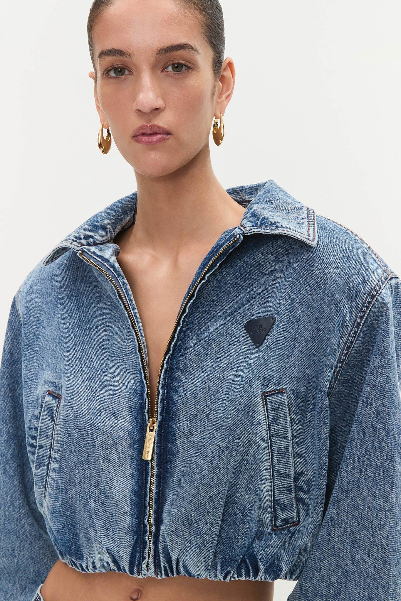Blues Denim Cargo Bomber Product Image