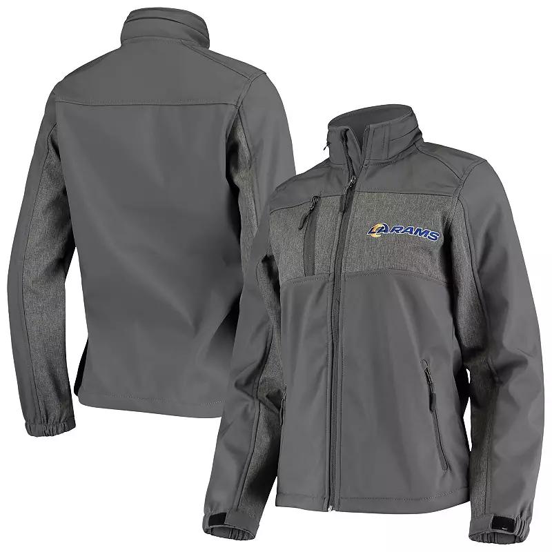Women's Dunbrooke Charcoal Los Angeles Rams Zephyr Softshell Full-Zip Jacket,  Product Image