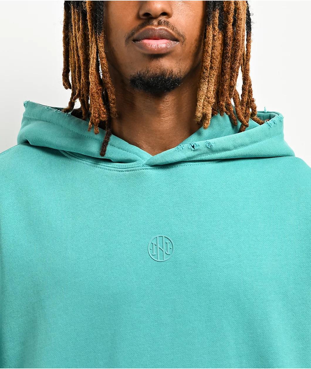 Ninth Hall Fundamentals Bay Blue Boxy Hoodie Product Image