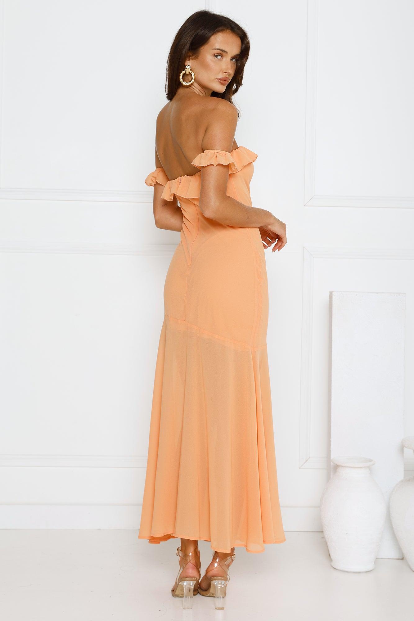 Flirt With Style Maxi Dress Orange Product Image