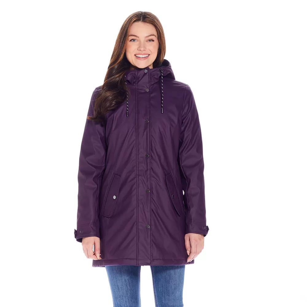 Women's Weathercast Hooded Midweight Rain Jacket,  Product Image