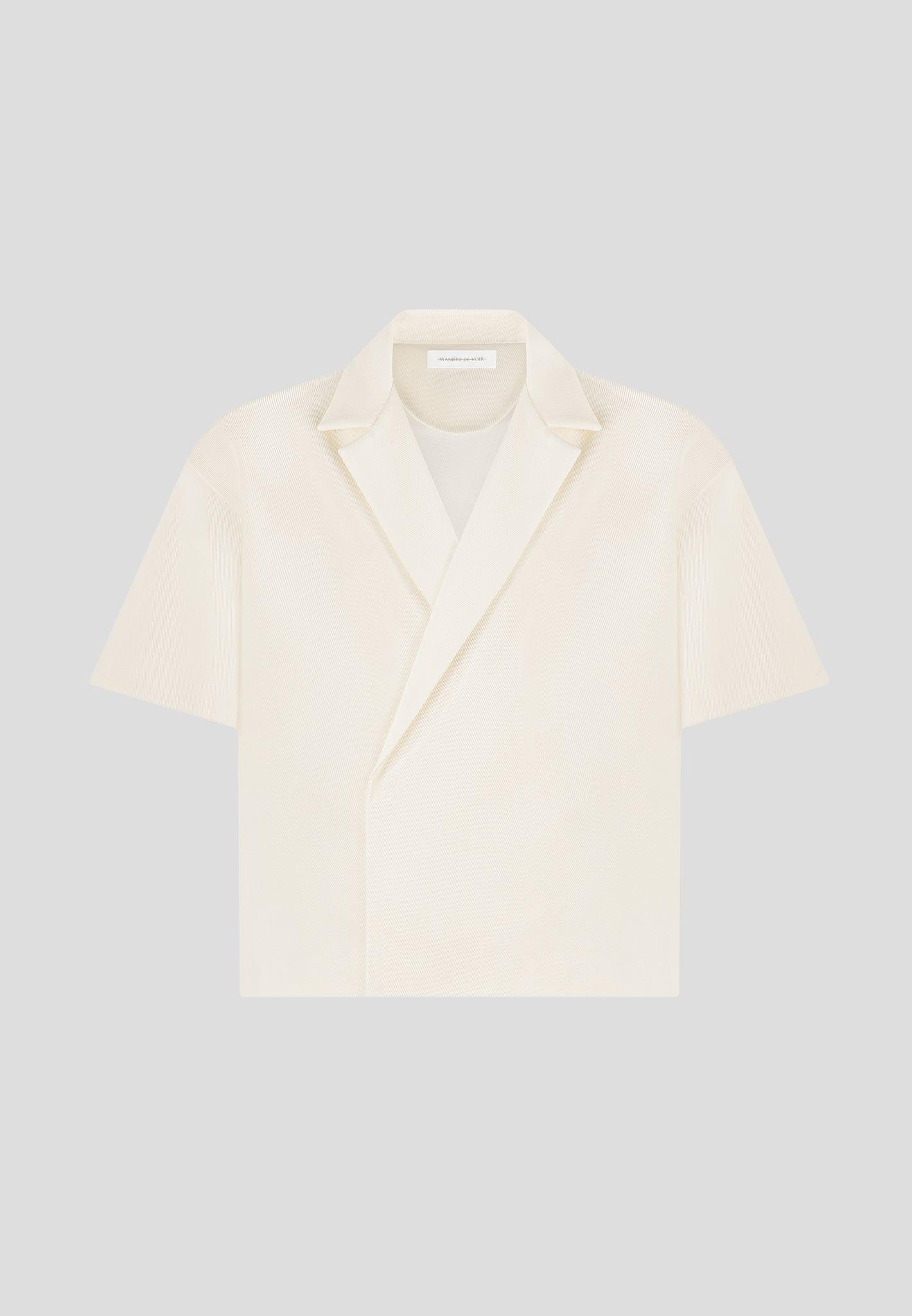 Abel - Boxy Twill Double Breasted Shirt - Cream Male Product Image