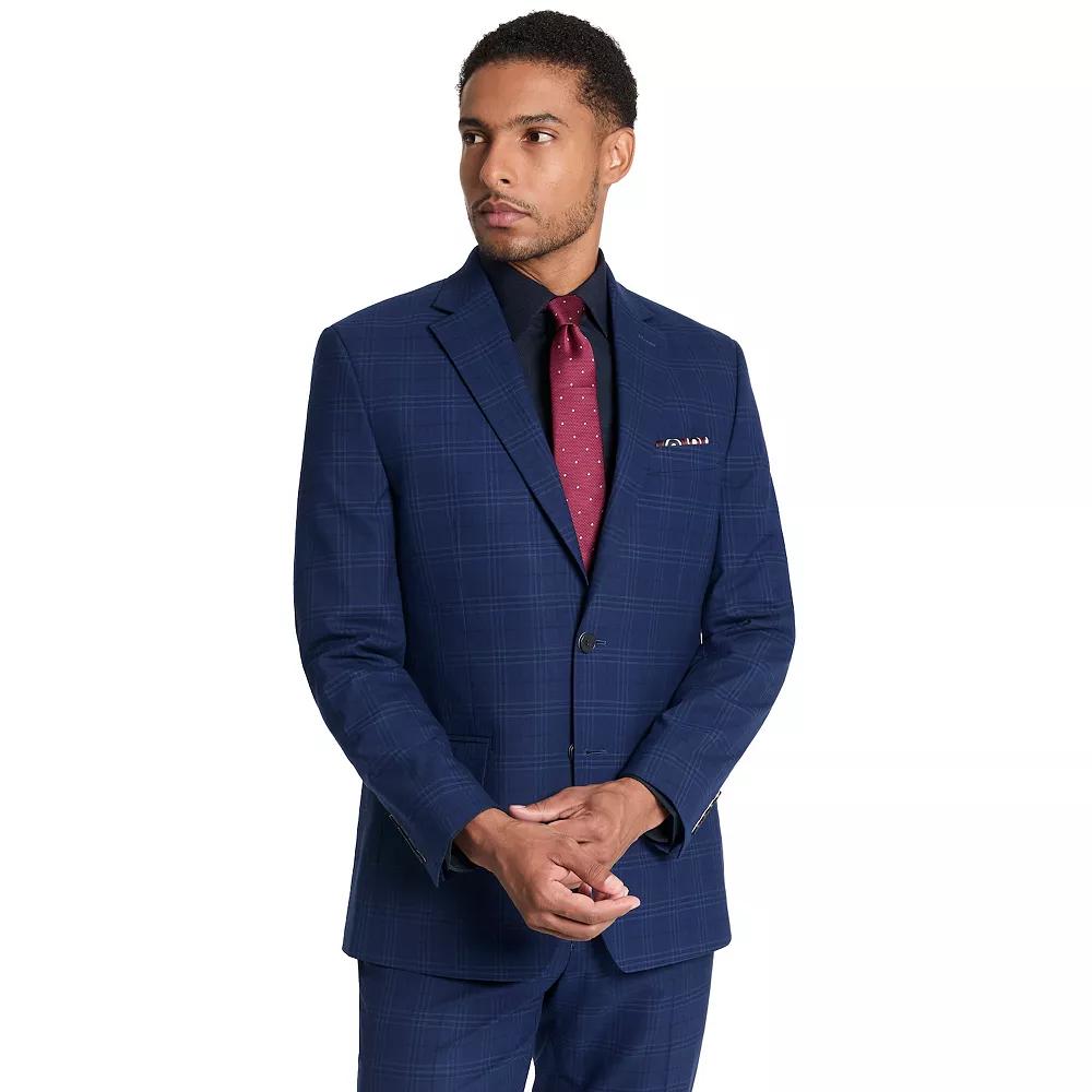 Men's Ben Sherman Slim Stretch Suit Jacket, Size: 48 - Regular, Blue Plaid Product Image