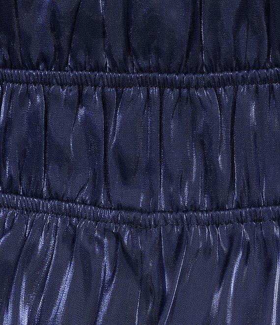 Allison & Kelly Short Puff Sleeve Tie Front Fit & Flare Dress Product Image