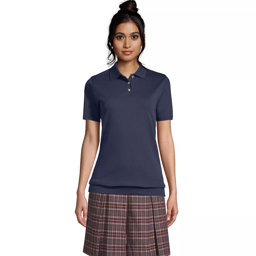 Women's Lands' End Short Sleeve Banded Bottom Polo Shirt,  Product Image