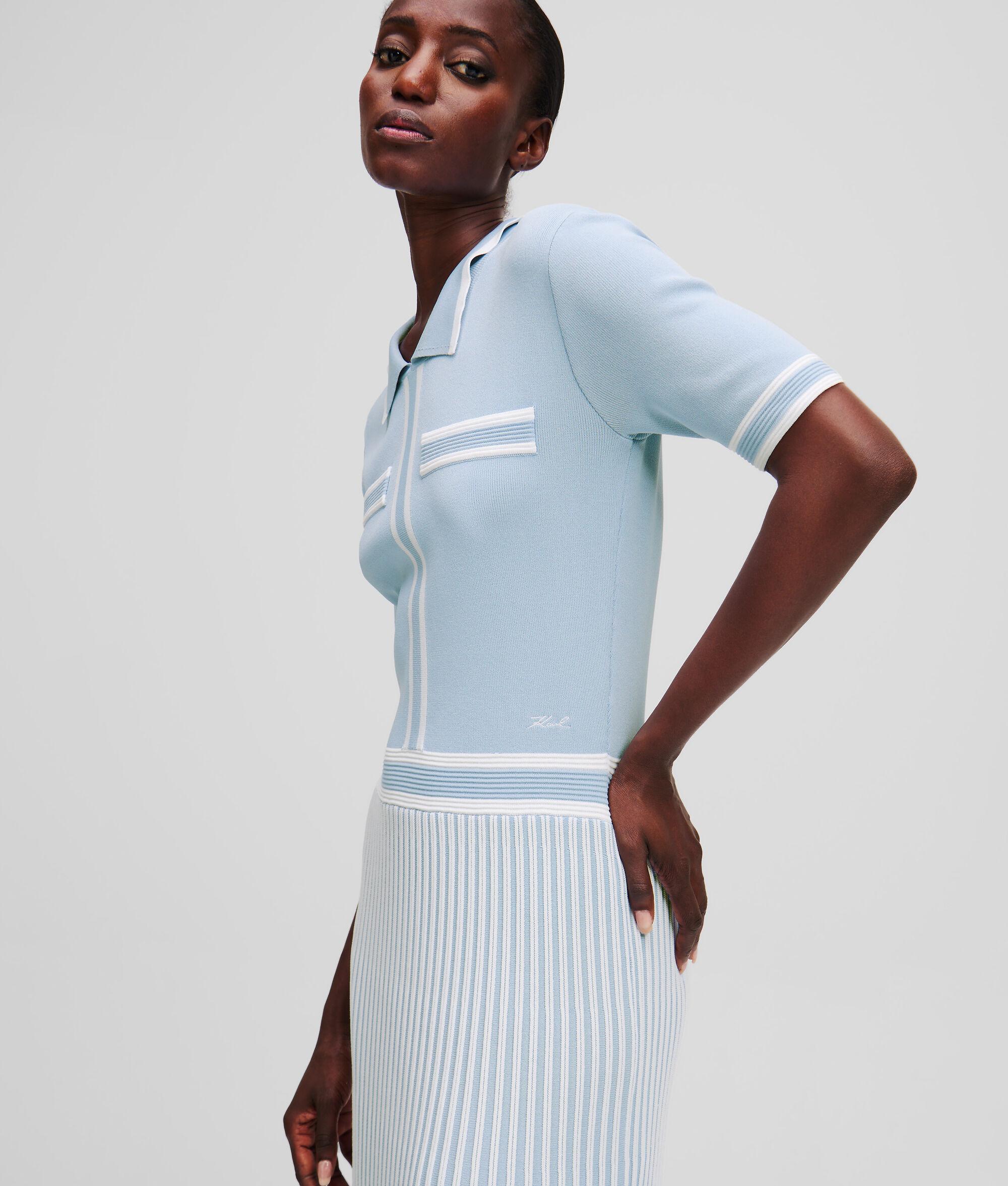 KARL ESSENTIAL PLEATED KNIT DRESS Product Image