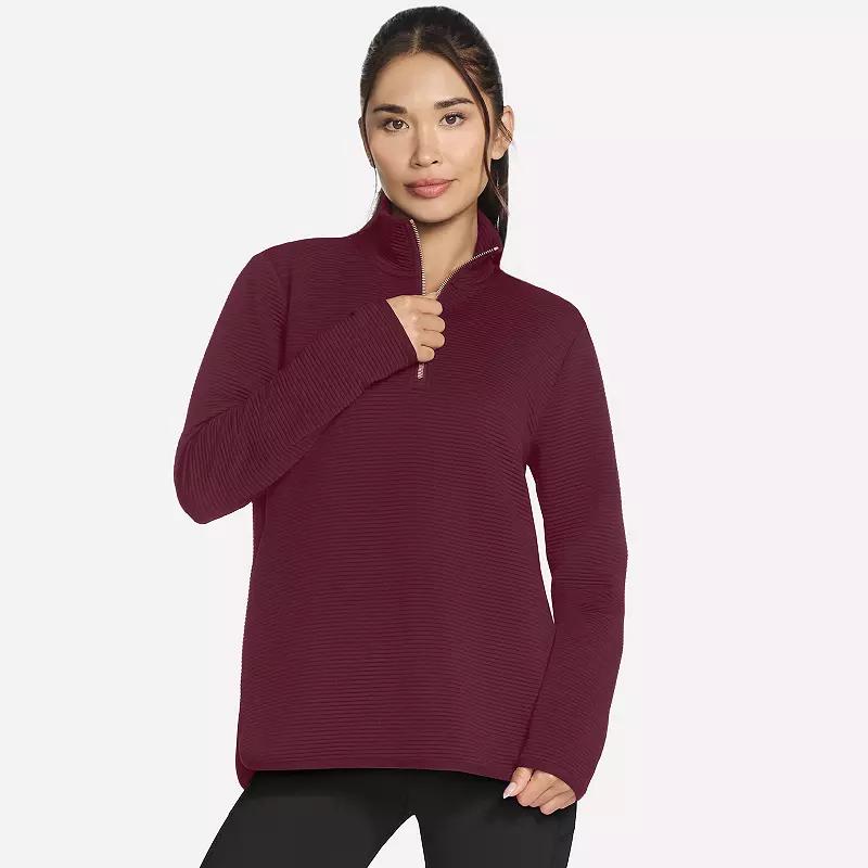 Women's Skechers® Go Walk® Ottoman Cozy Fit 1/4 Zip Pullover,  Product Image
