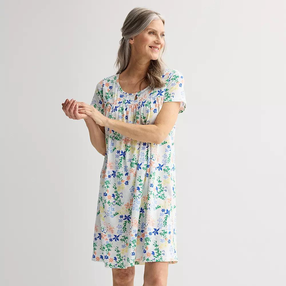 Women's Croft & Barrow® Knit Sleep Gown, Size: Medium, Fancy Tropical Product Image