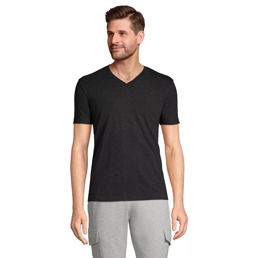 Big & Tall Lands' End Super-T V-neck Tee, Men's,  Product Image