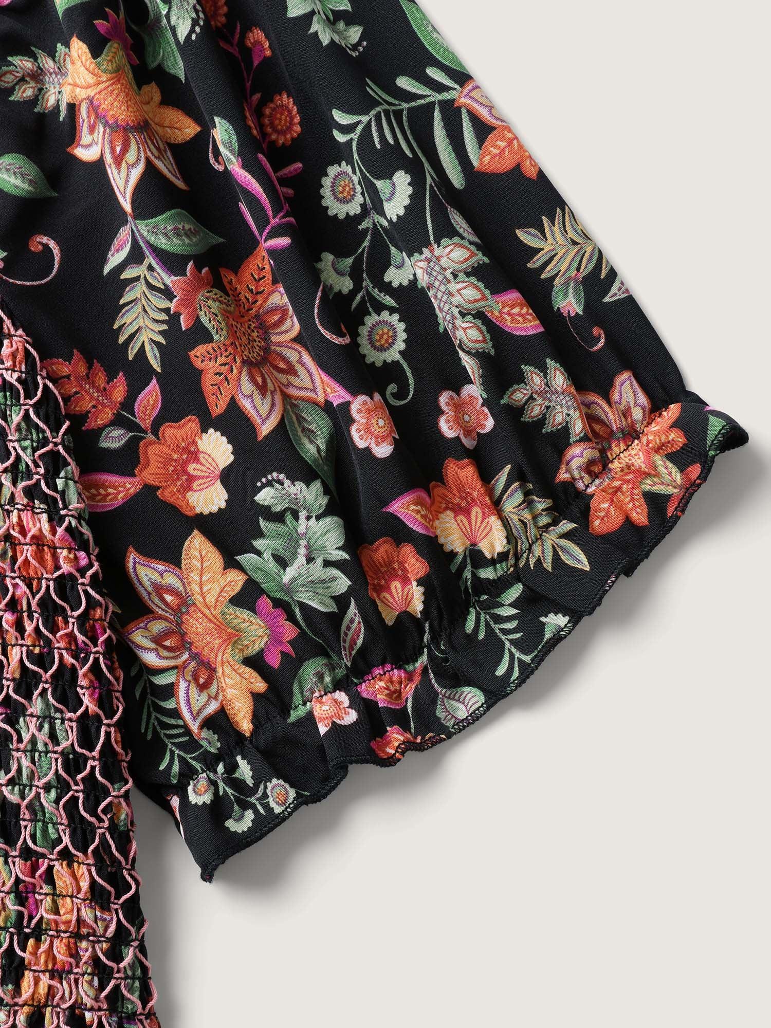 Net Shirred Paisley Print Midi Dress Female Product Image