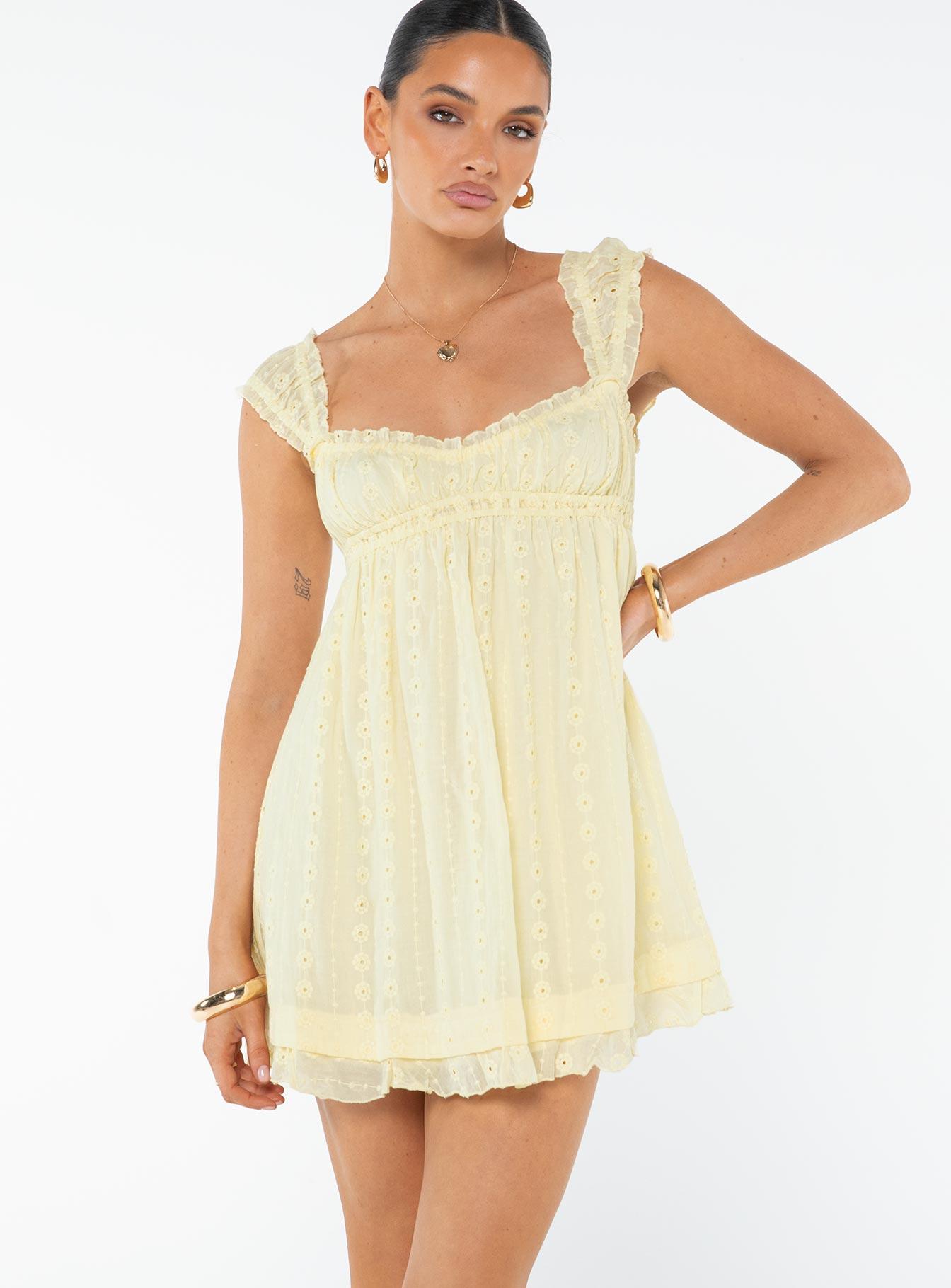 Carlita Mini Dress Yellow Product Image