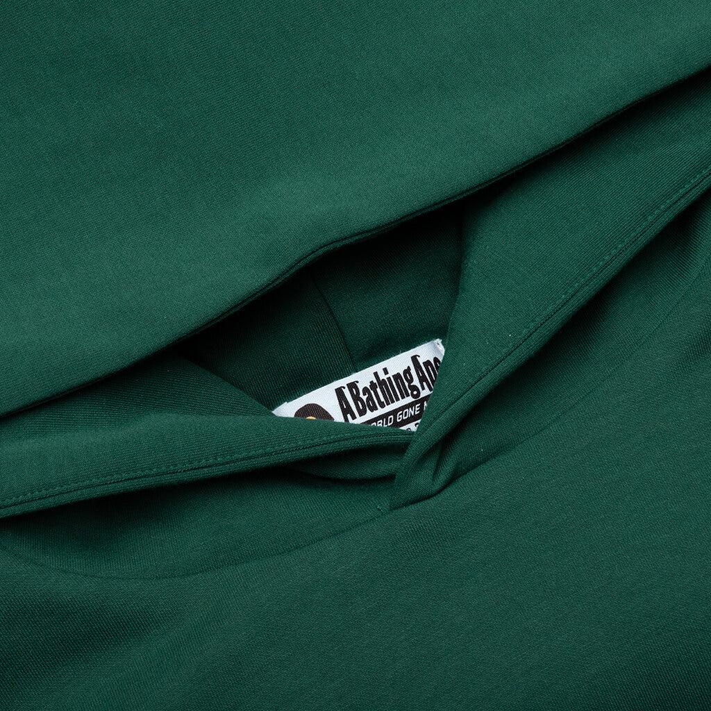 College Puffy Relaxed Fit Pullover Hoodie - Green Male Product Image