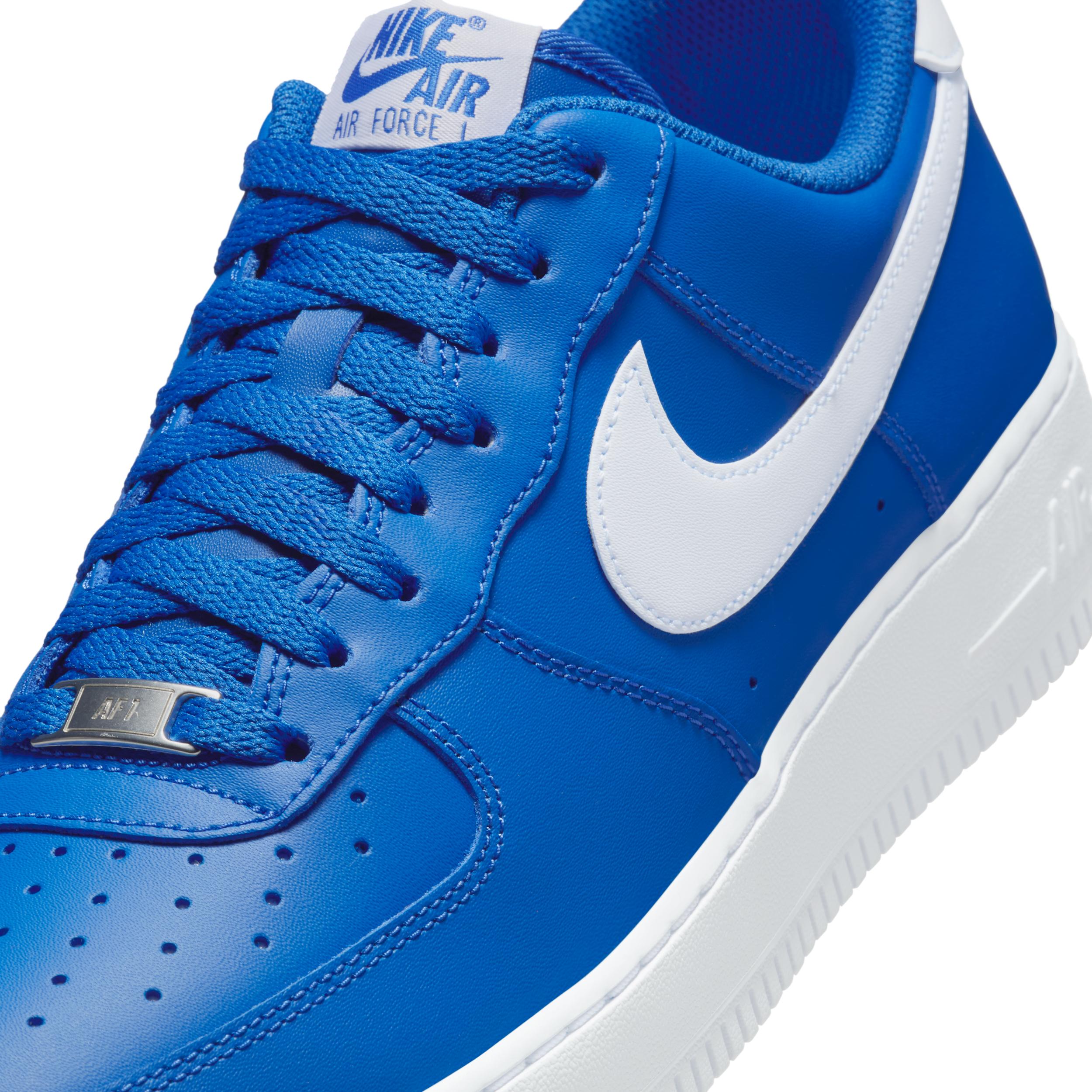 Nike Mens Nike Air Force 1 07 - Mens Shoes White/College Blue Product Image