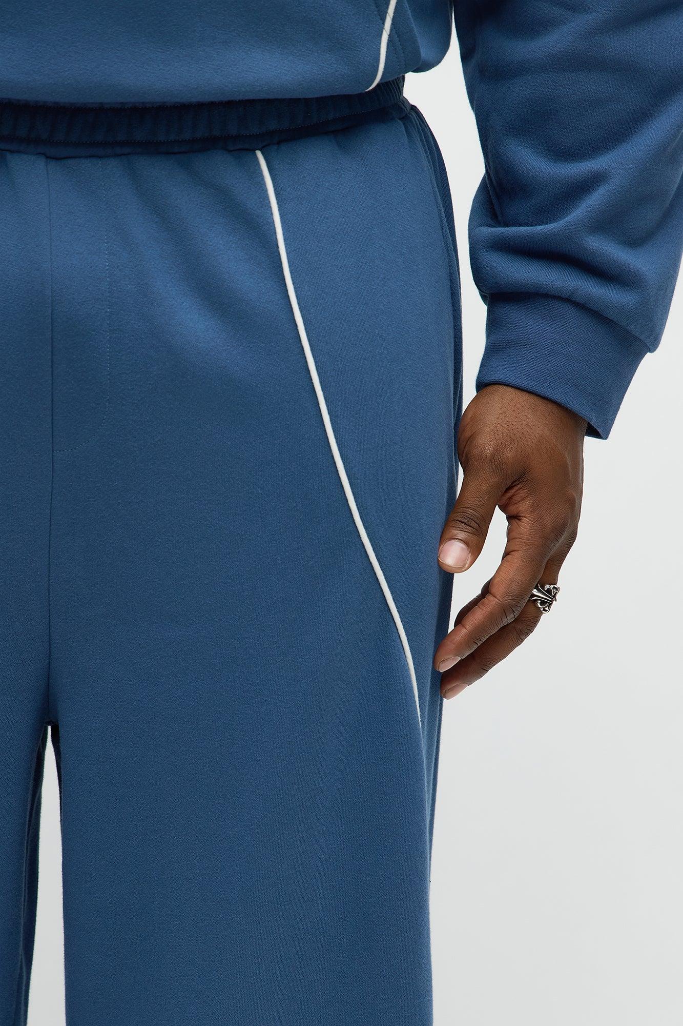 Pinstripe Sweatpant - Navy Male Product Image