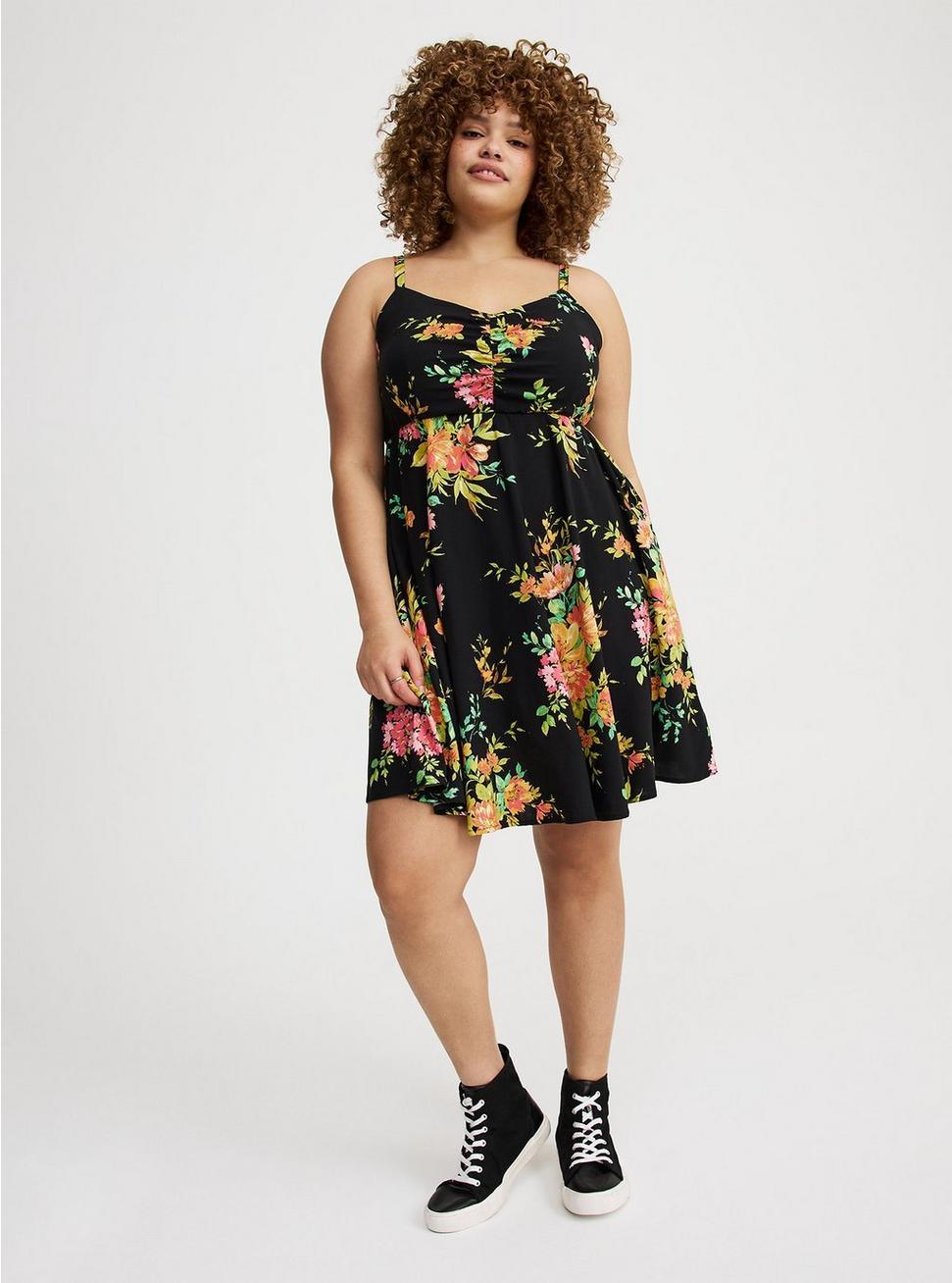 Mini Challis Skater Dress Product Image