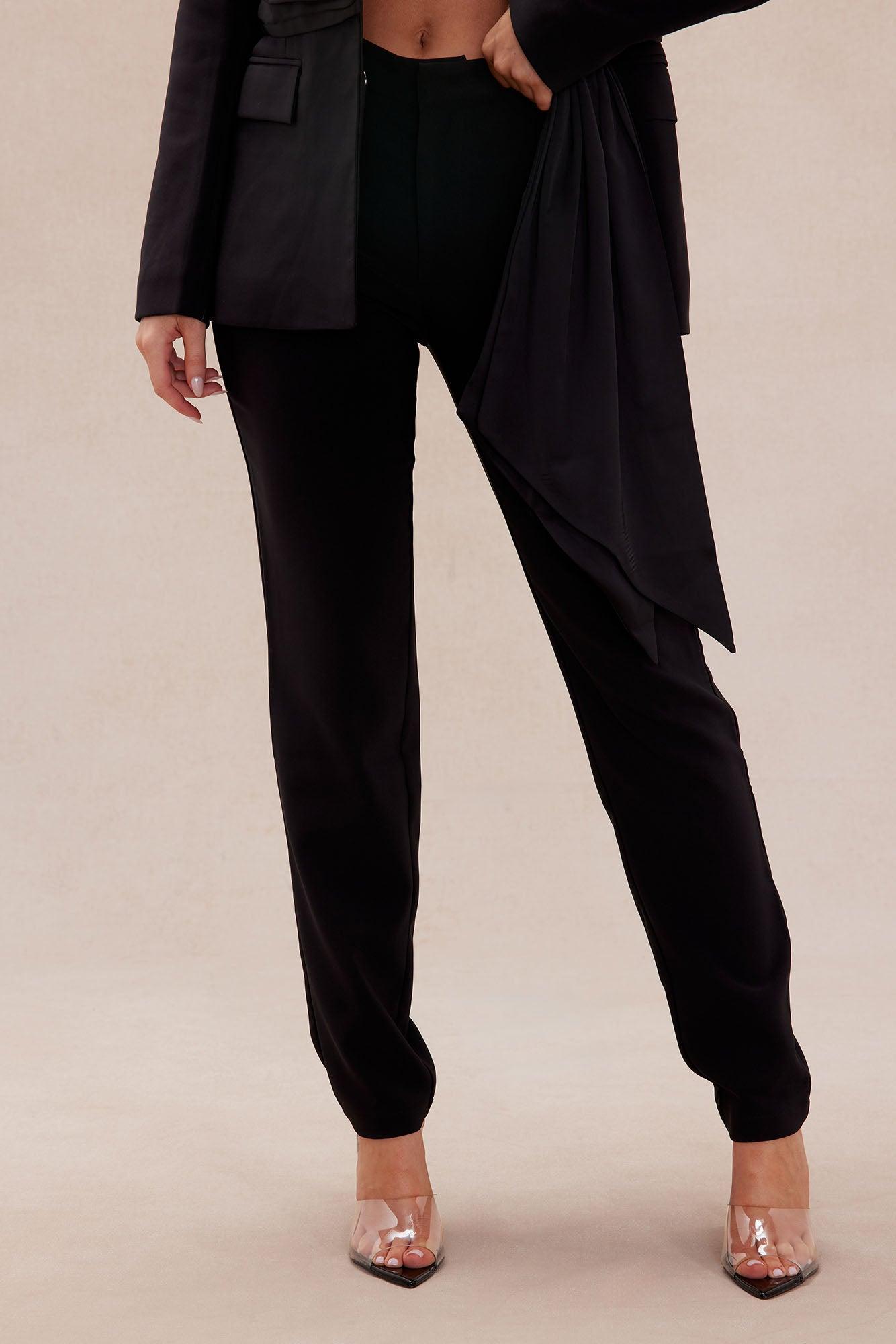 Jenna Bow Blazer Suit Set - Black Product Image