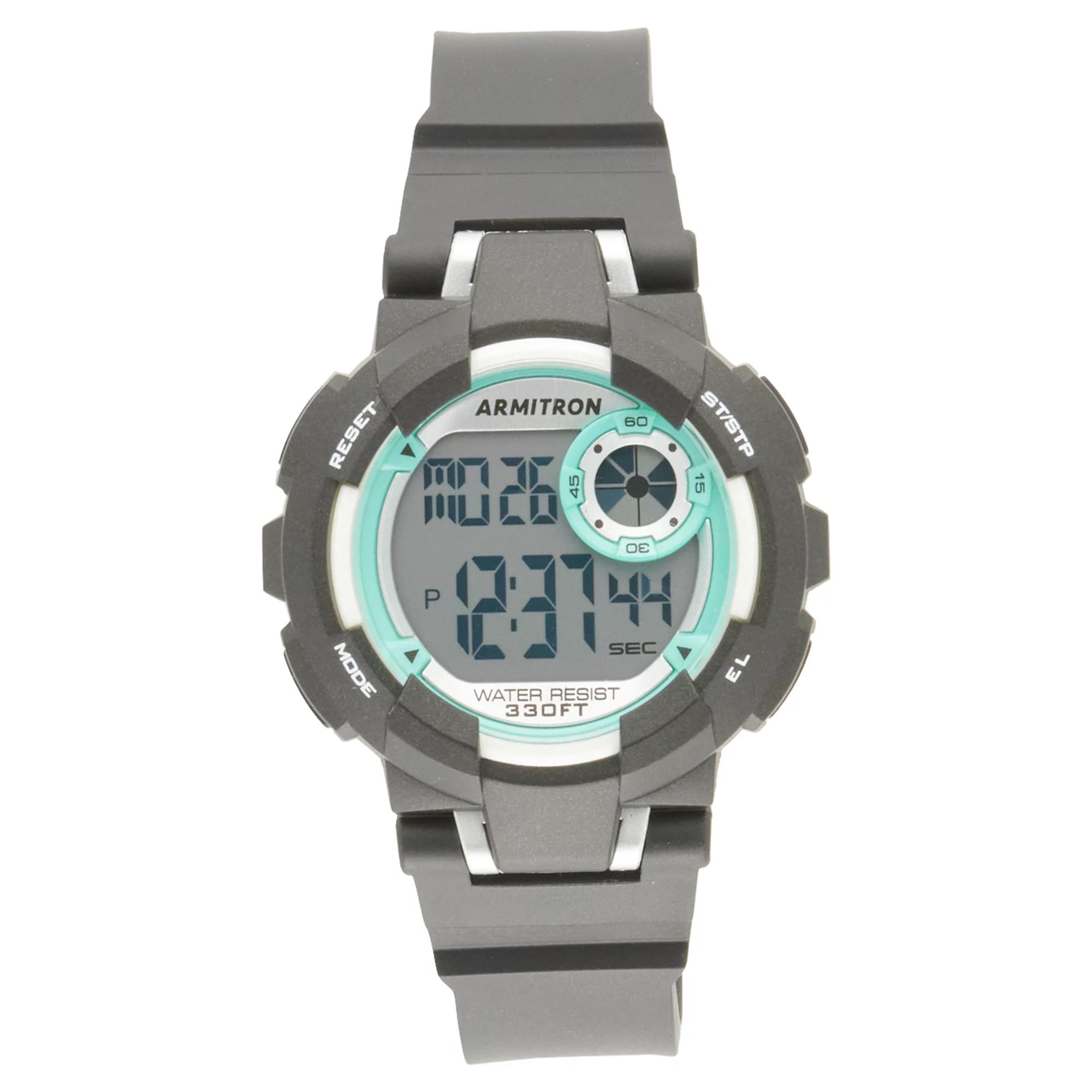 Armitron Pro Sport EL LCD Black & White Watch - 45-7140BBK, Womens Product Image
