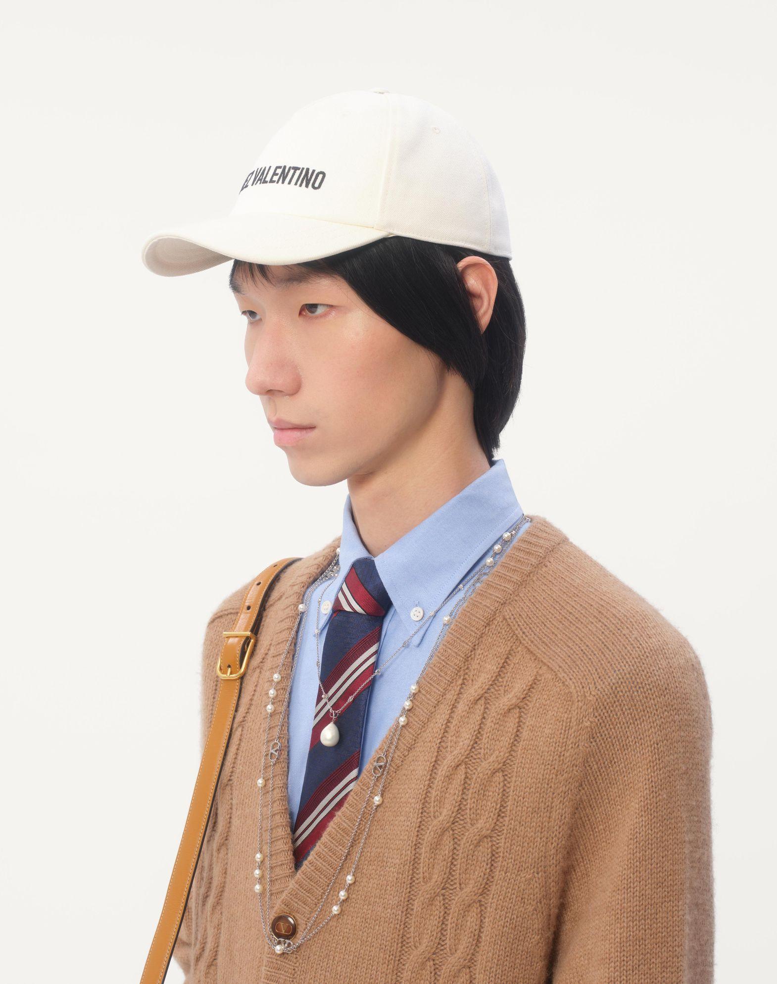 Chez Valentino Cotton Baseball Cap With Embroidery Product Image